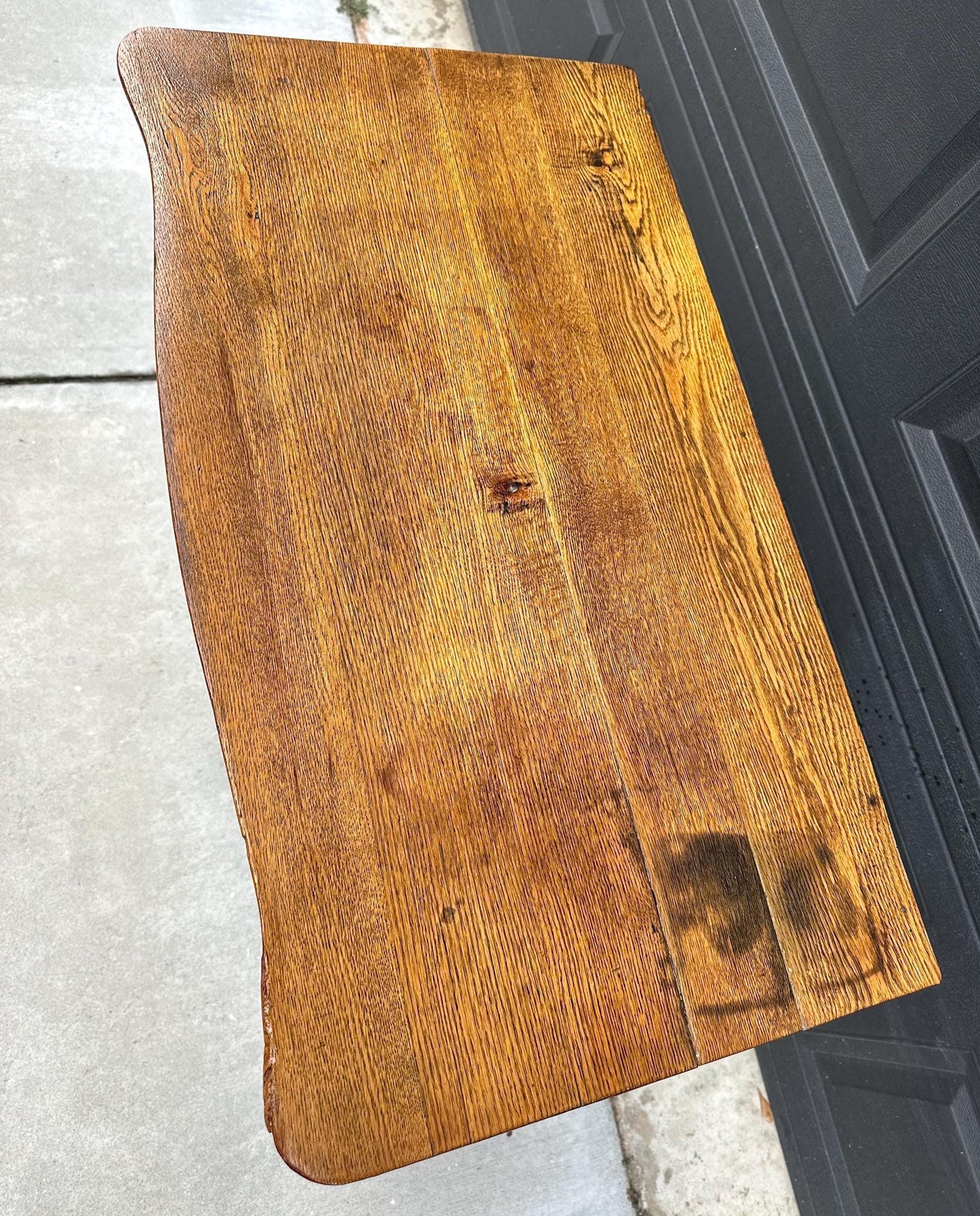 Antique Early 1900's Tiger Oak Lowboy Cabinet on Casters