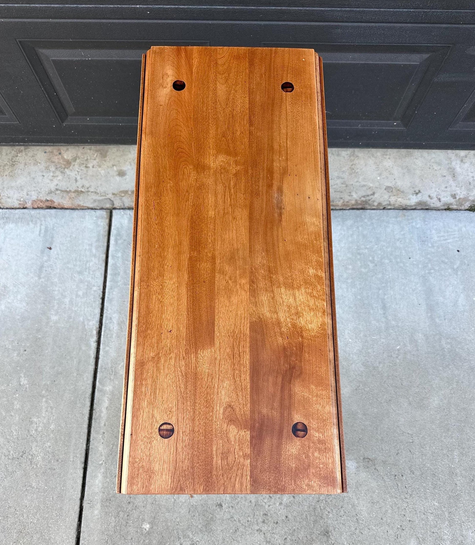 Vintage 1960's Solid Cherry Wood Drop Leaf Table