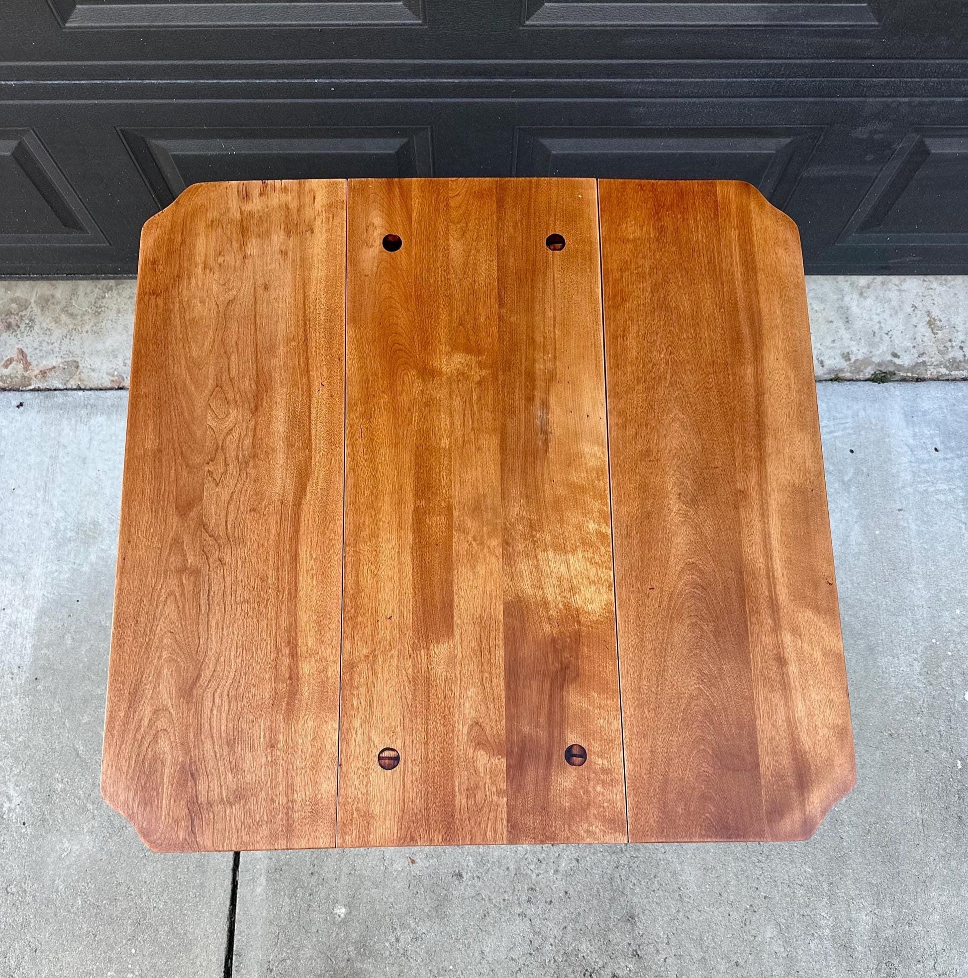 Vintage 1960's Solid Cherry Wood Drop Leaf Table