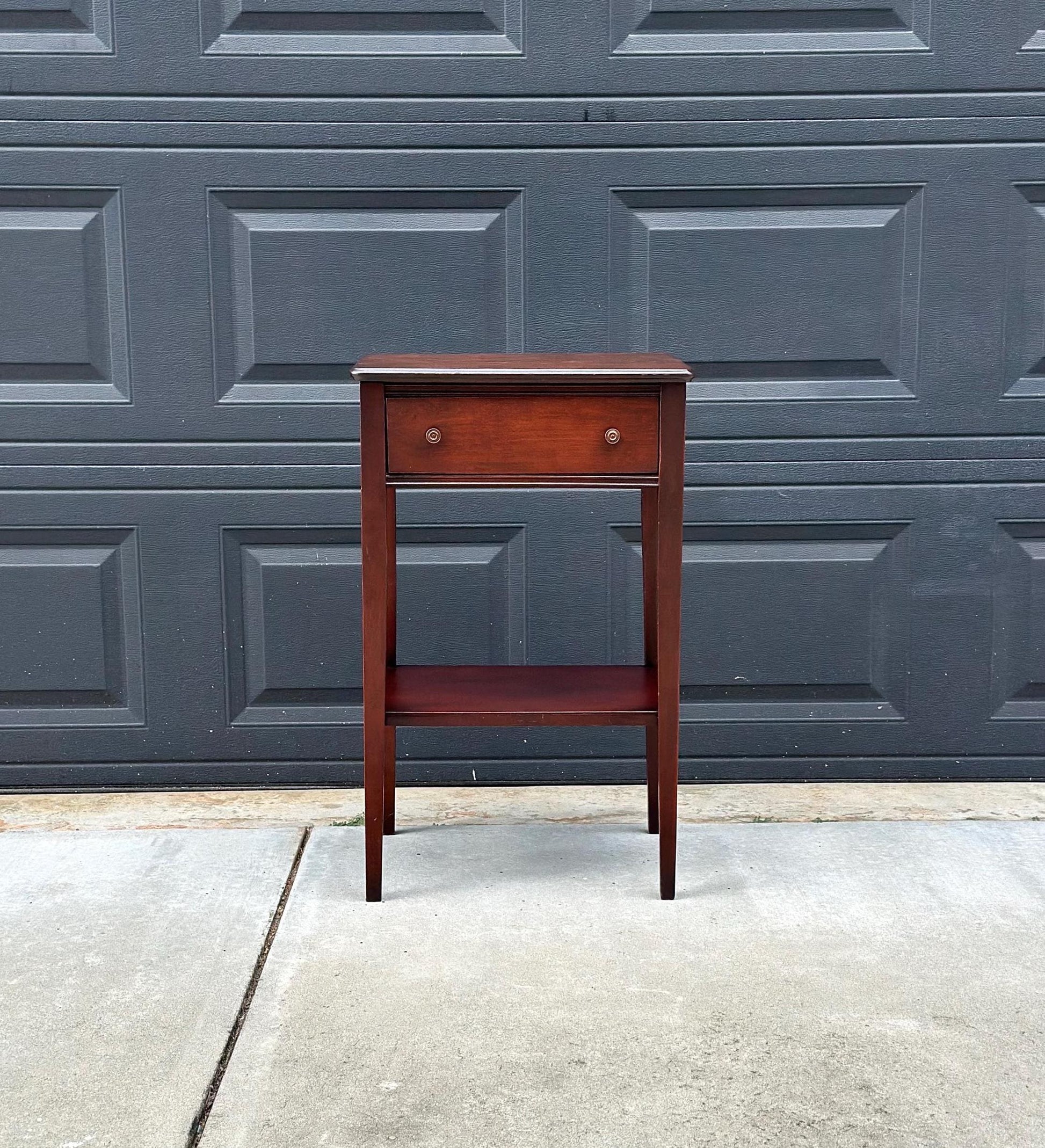 Vintage Mid 1900's Solid Wood Mahogany Side Table