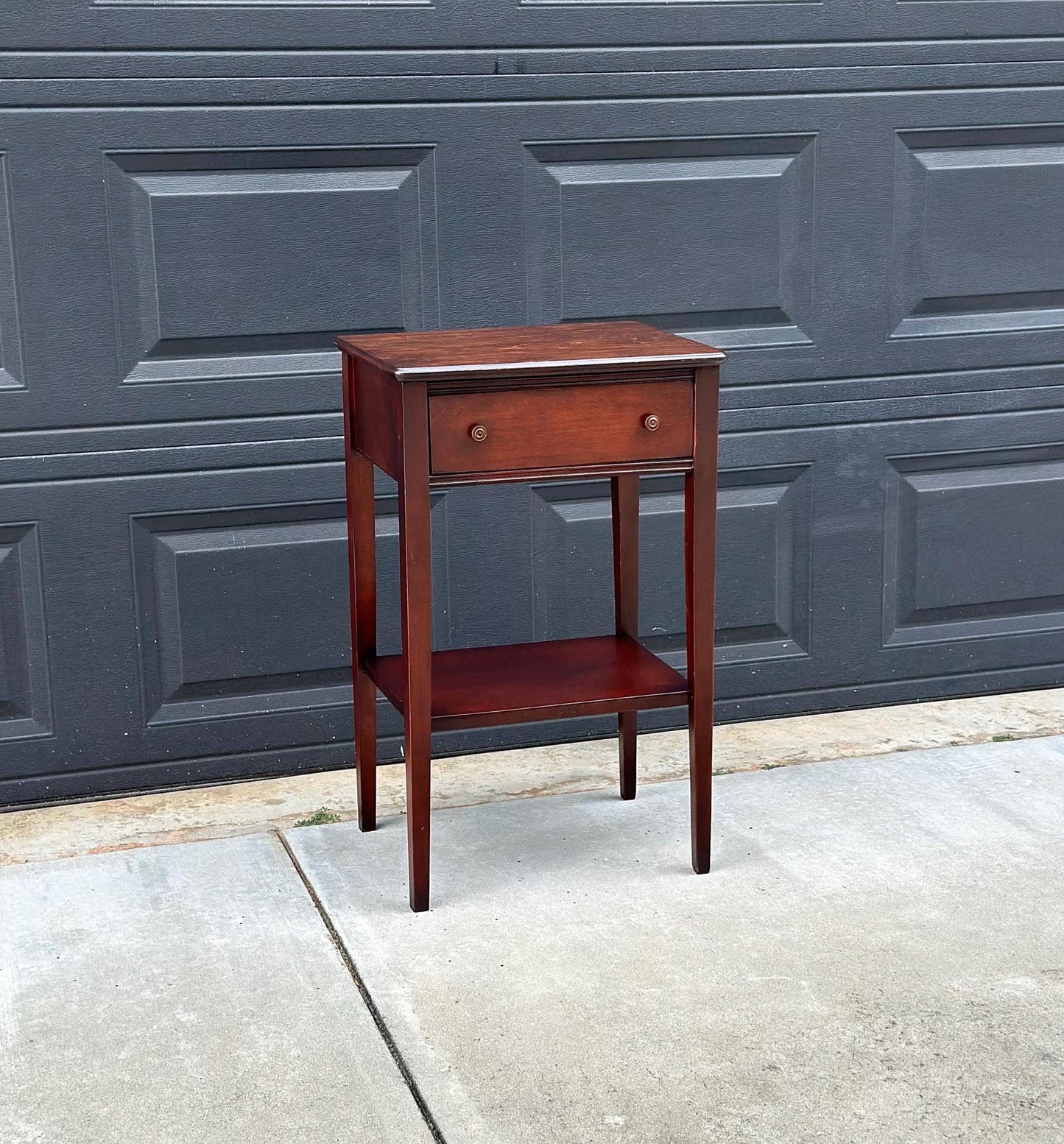 Vintage Mid 1900's Solid Wood Mahogany Side Table