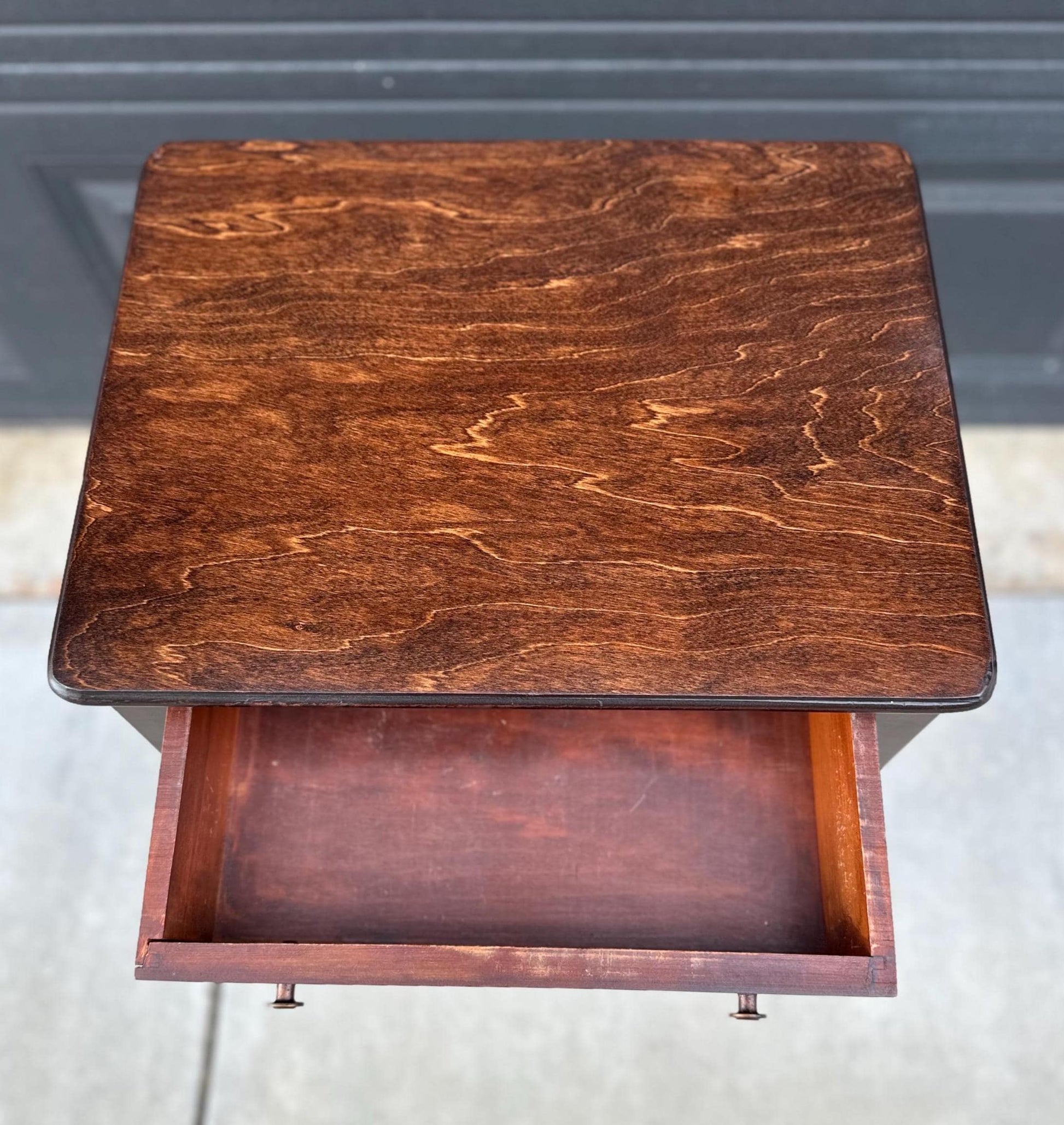 Vintage Mid 1900's Solid Wood Mahogany Side Table