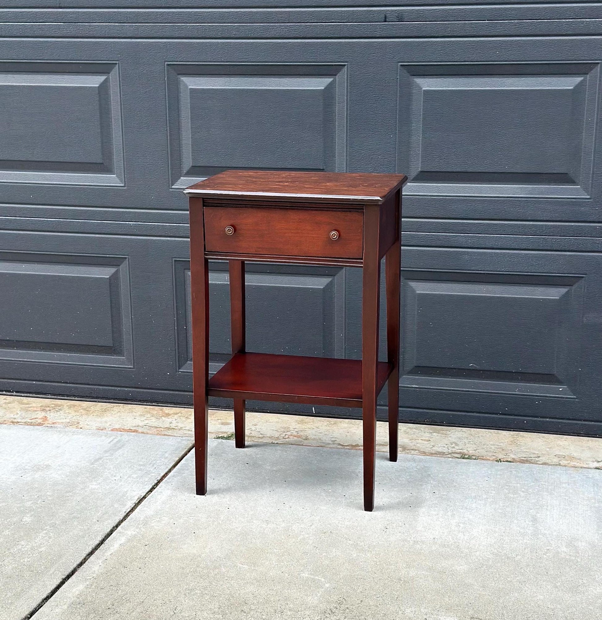 Vintage Mid 1900's Solid Wood Mahogany Side Table