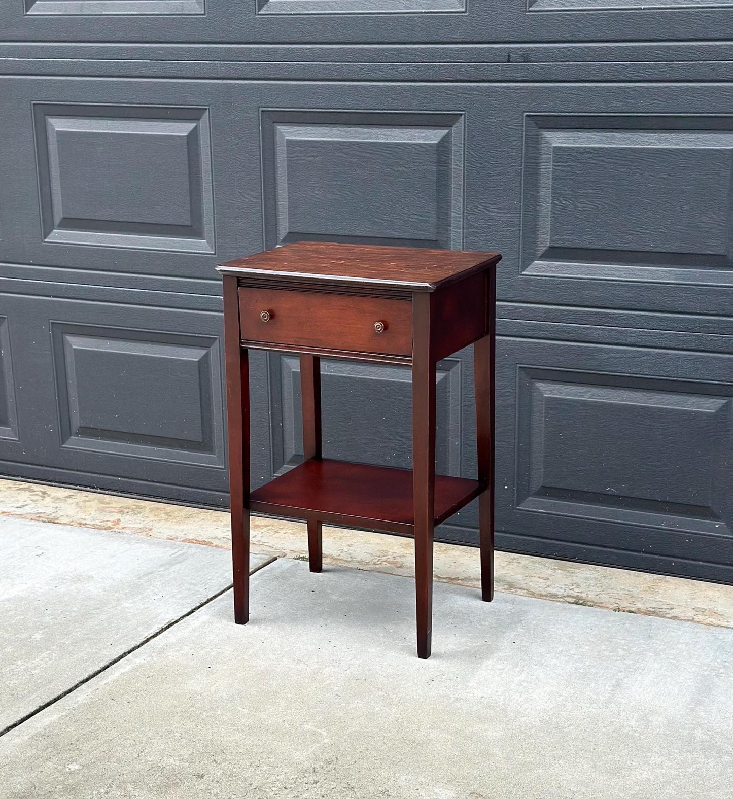 Vintage Mid 1900's Solid Wood Mahogany Side Table