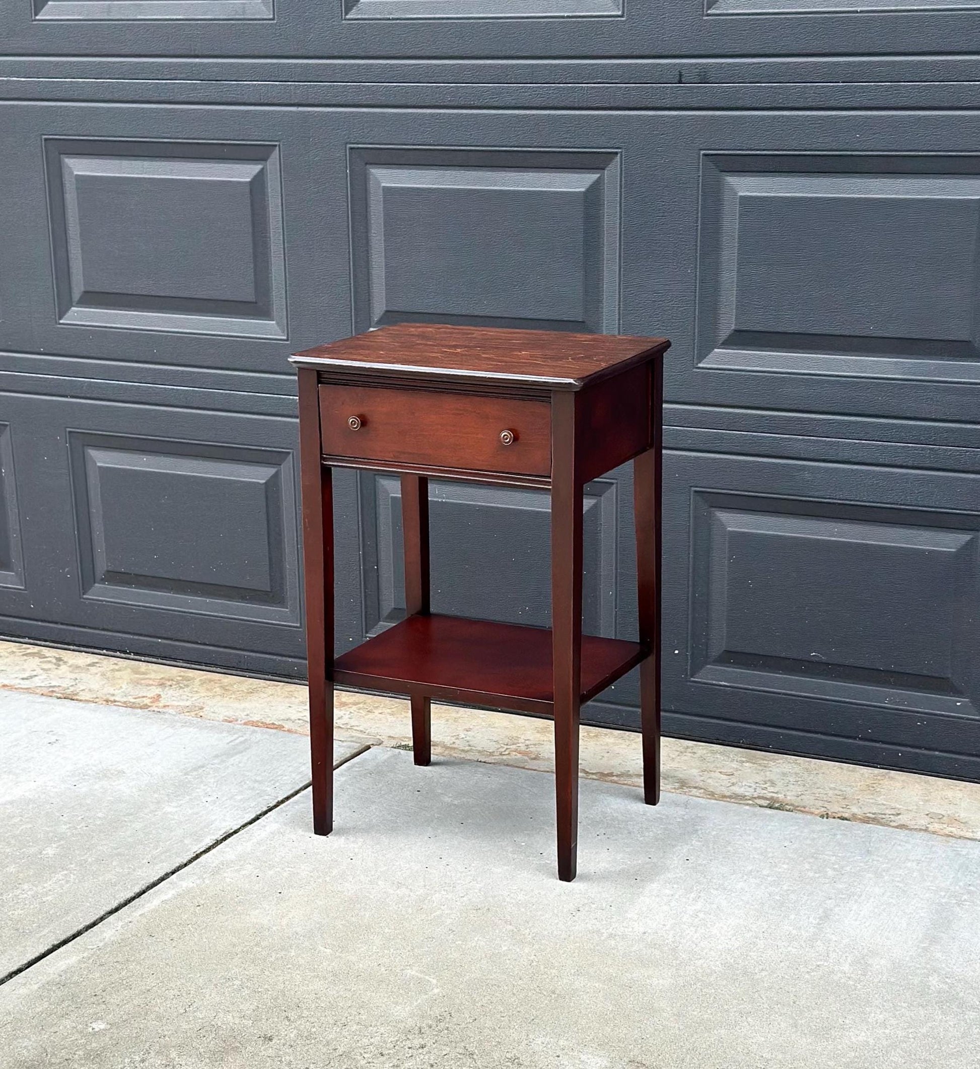 Vintage Mid 1900's Solid Wood Mahogany Side Table