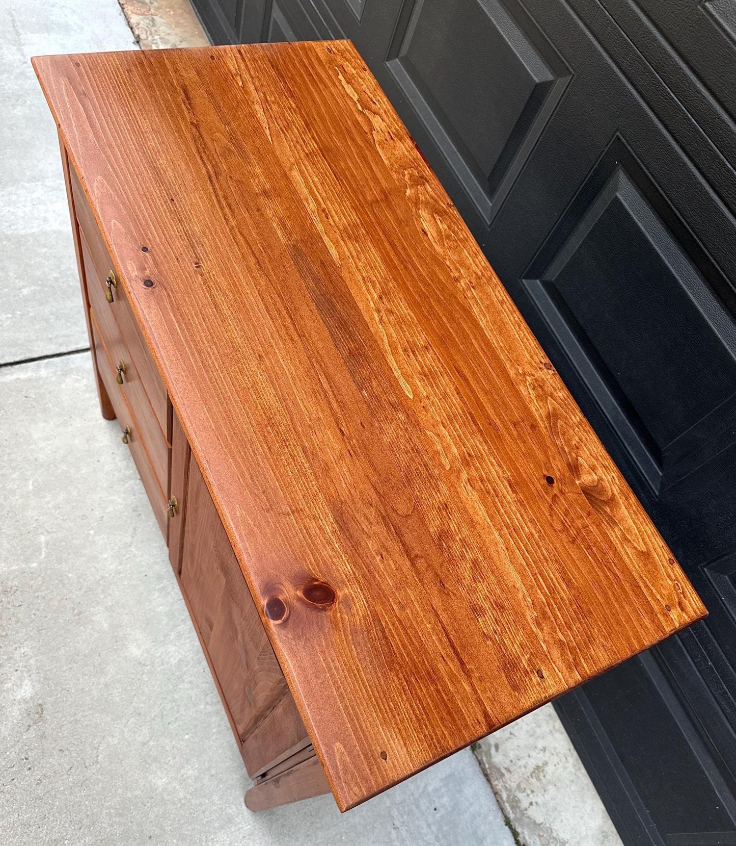 Vintage Mid 1900's Solid Wood Cherry & Pine Accent Storage Chest