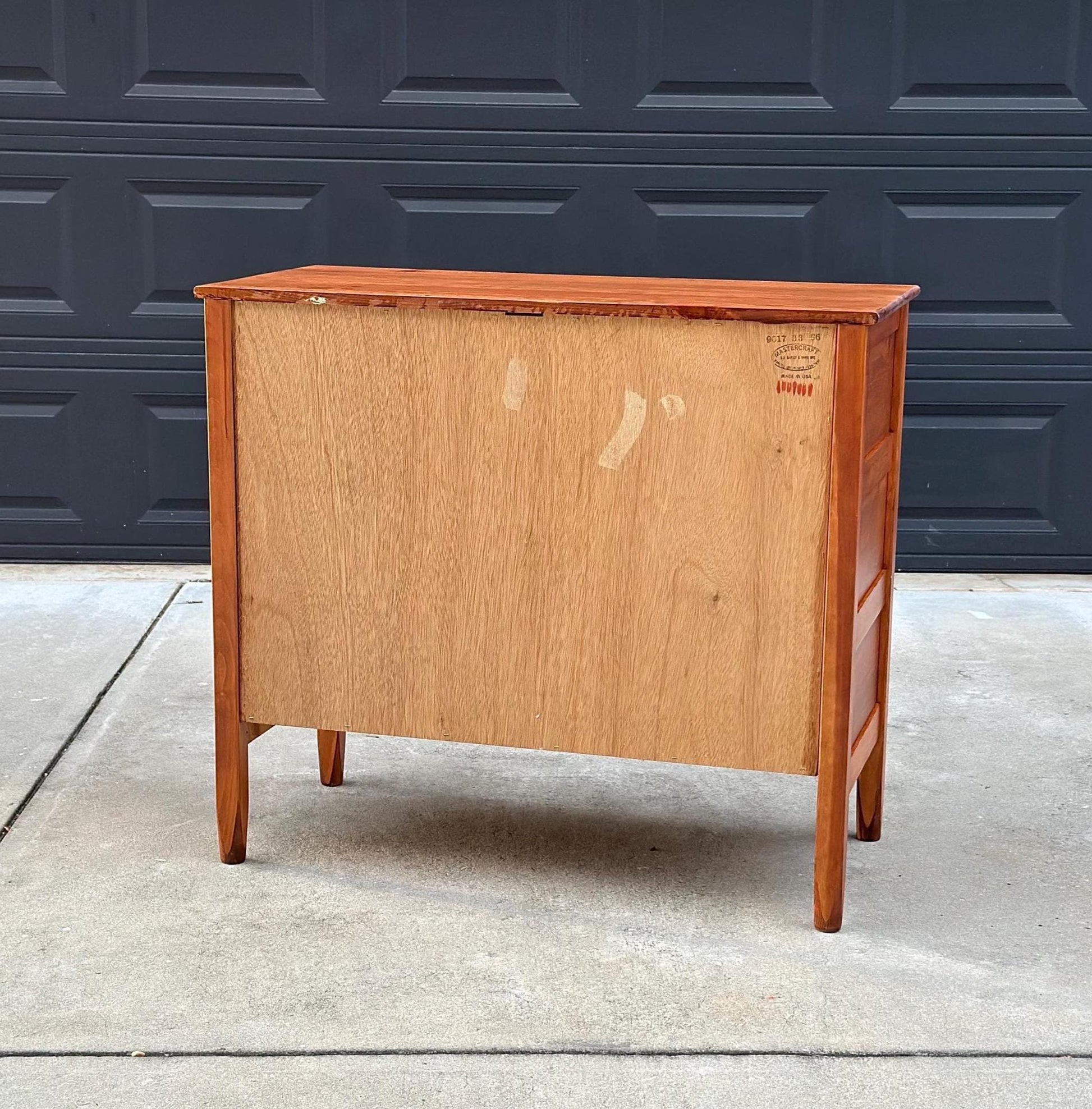 Vintage Mid 1900's Solid Wood Cherry & Pine Accent Storage Chest