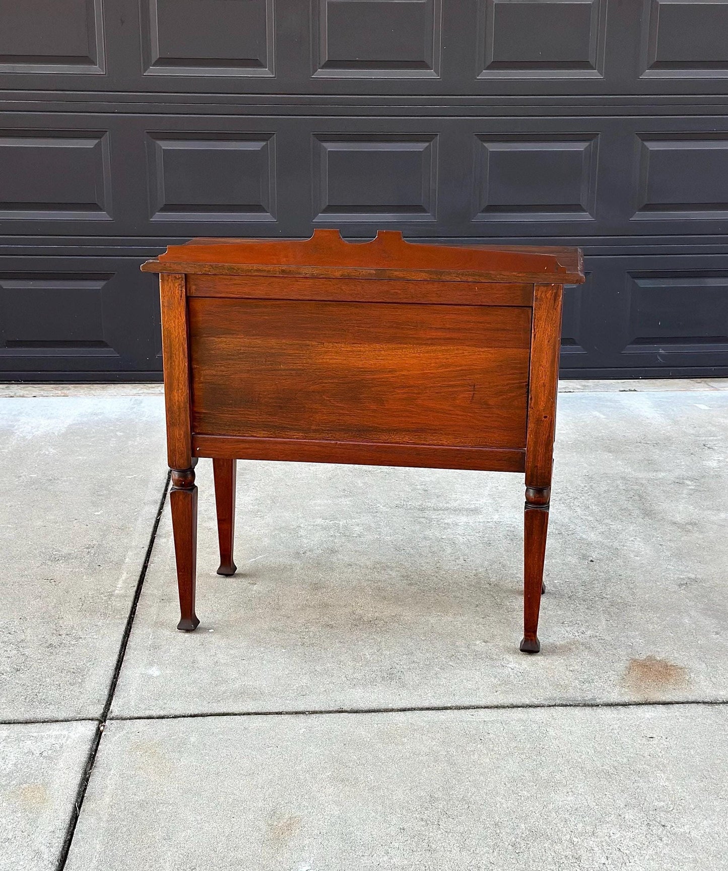 Antique Early 1900's Solid Wood Mahogany Cabinet Console Table