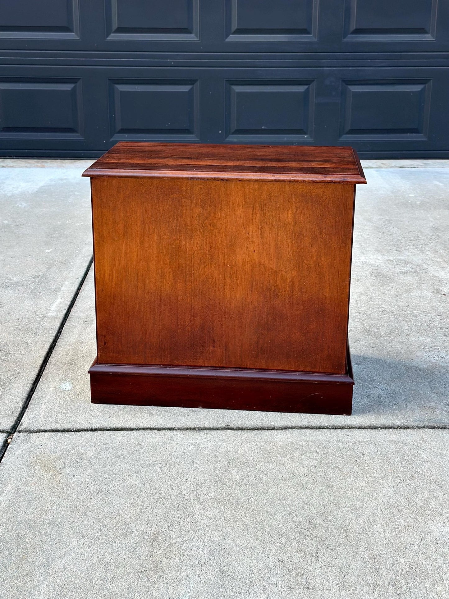 Vintage Mid 1900's Solid Wood Three Drawer Mahogany Nightstand
