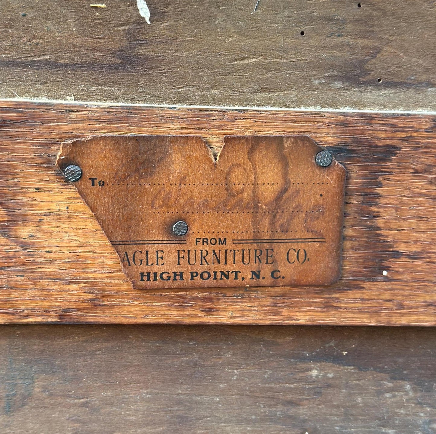 Antique Early 1900's Solid Wood Tiger Oak Washstand on Casters