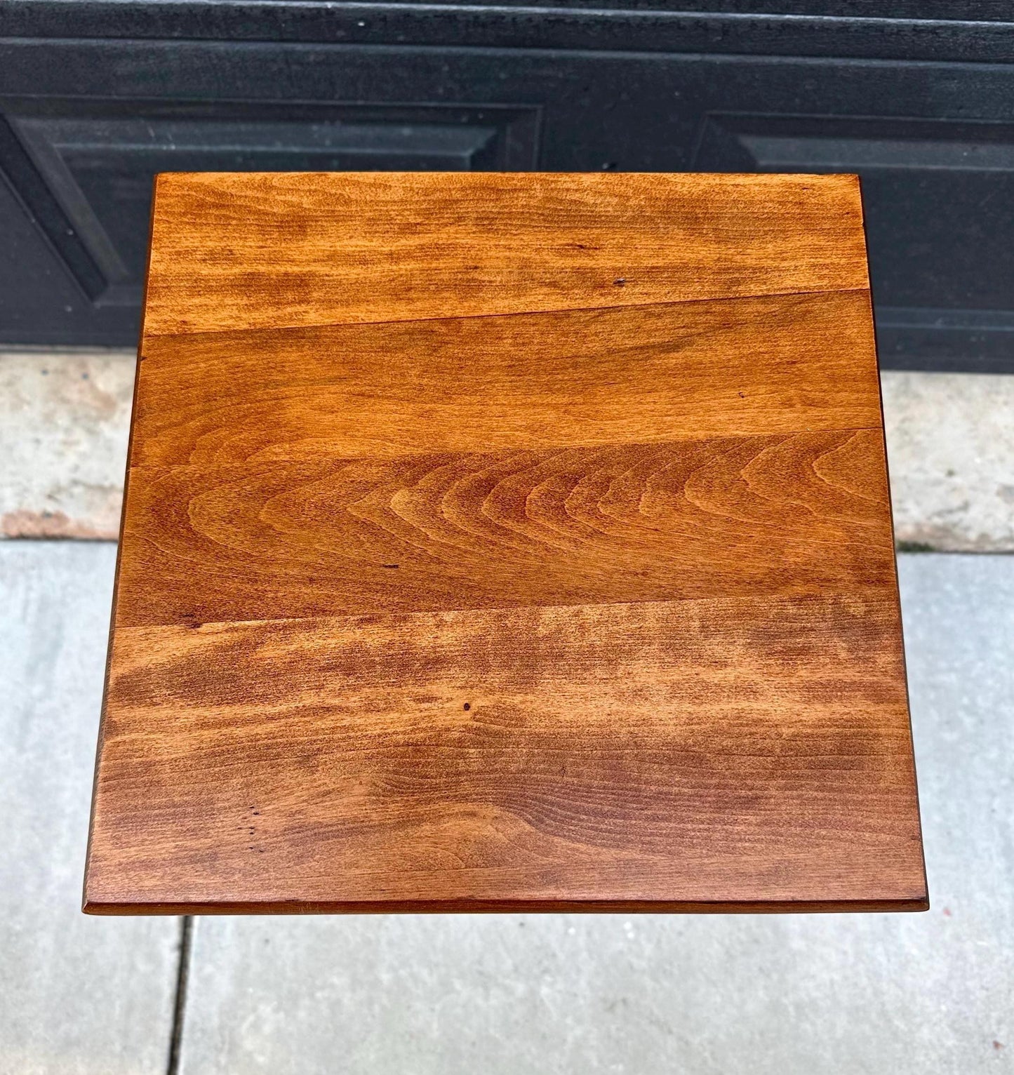 Antique Early 1900's Solid Wood Tall Narrow Maple Side Table