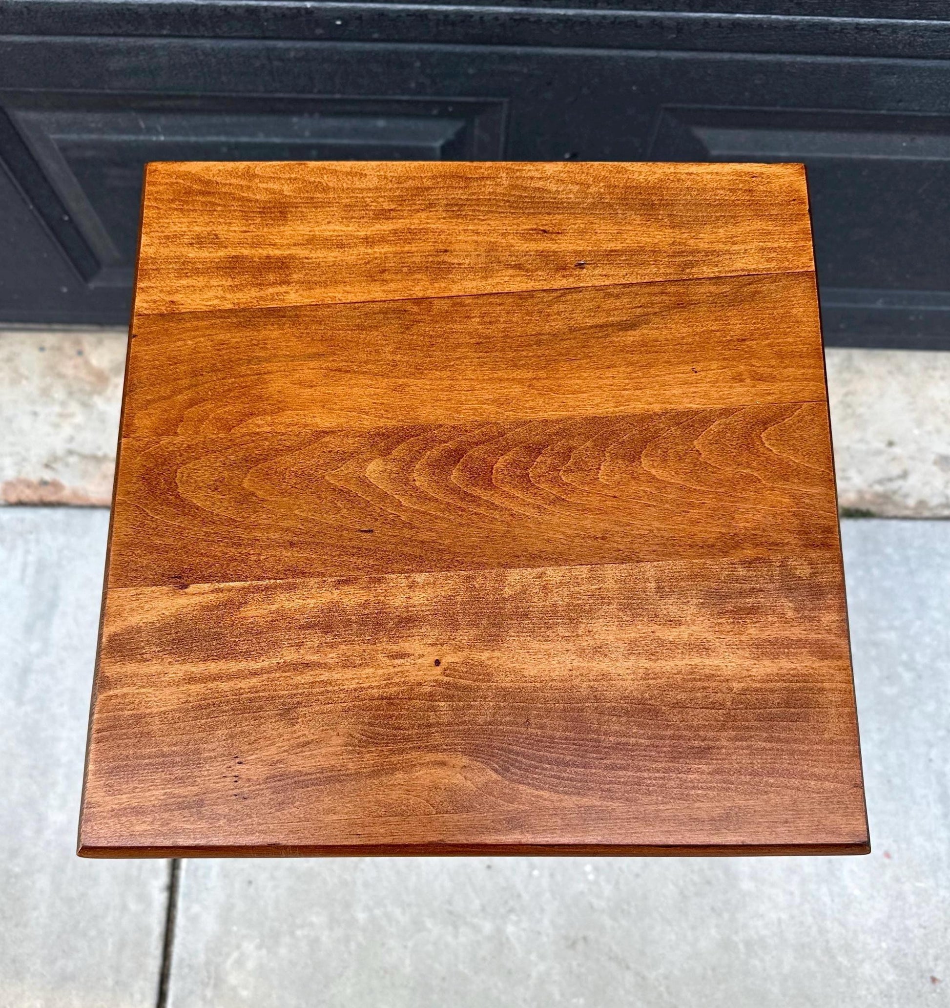 Antique Early 1900's Solid Wood Tall Narrow Maple Side Table