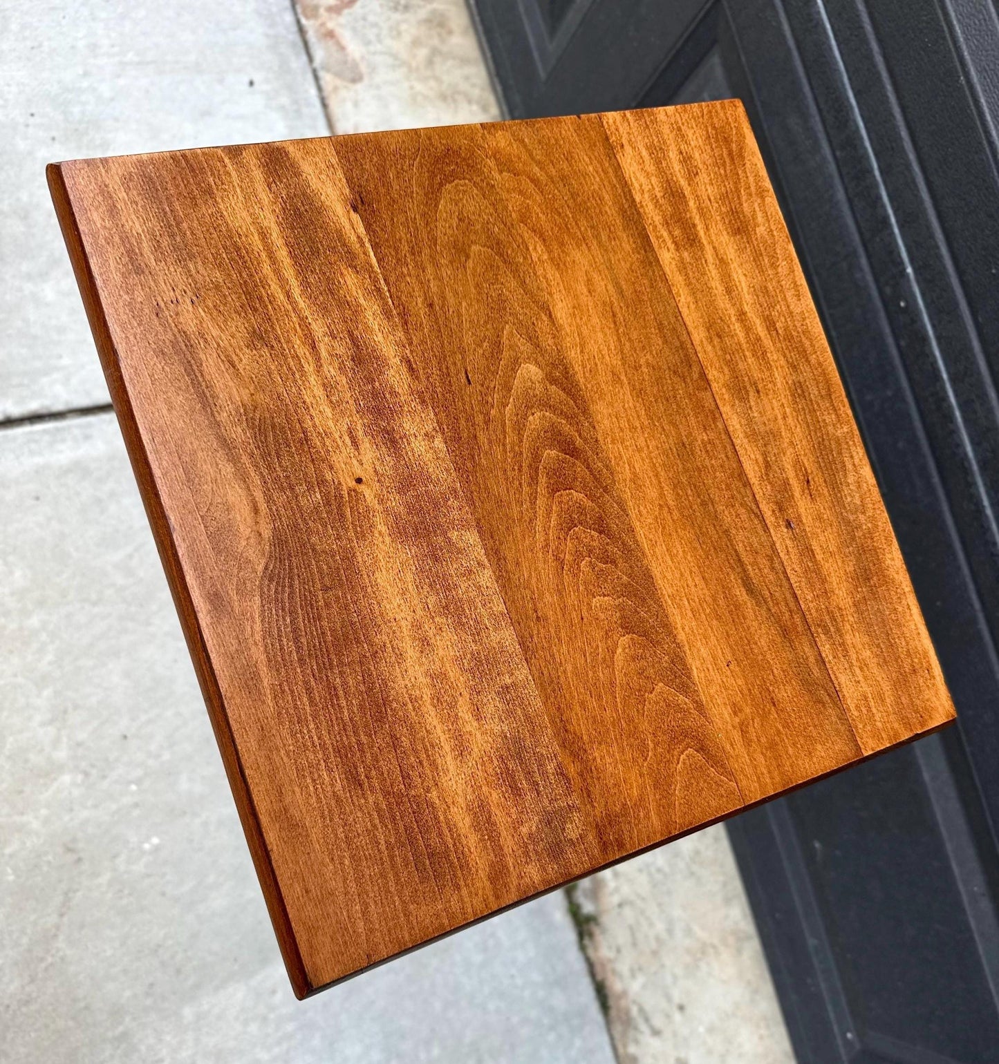 Antique Early 1900's Solid Wood Tall Narrow Maple Side Table