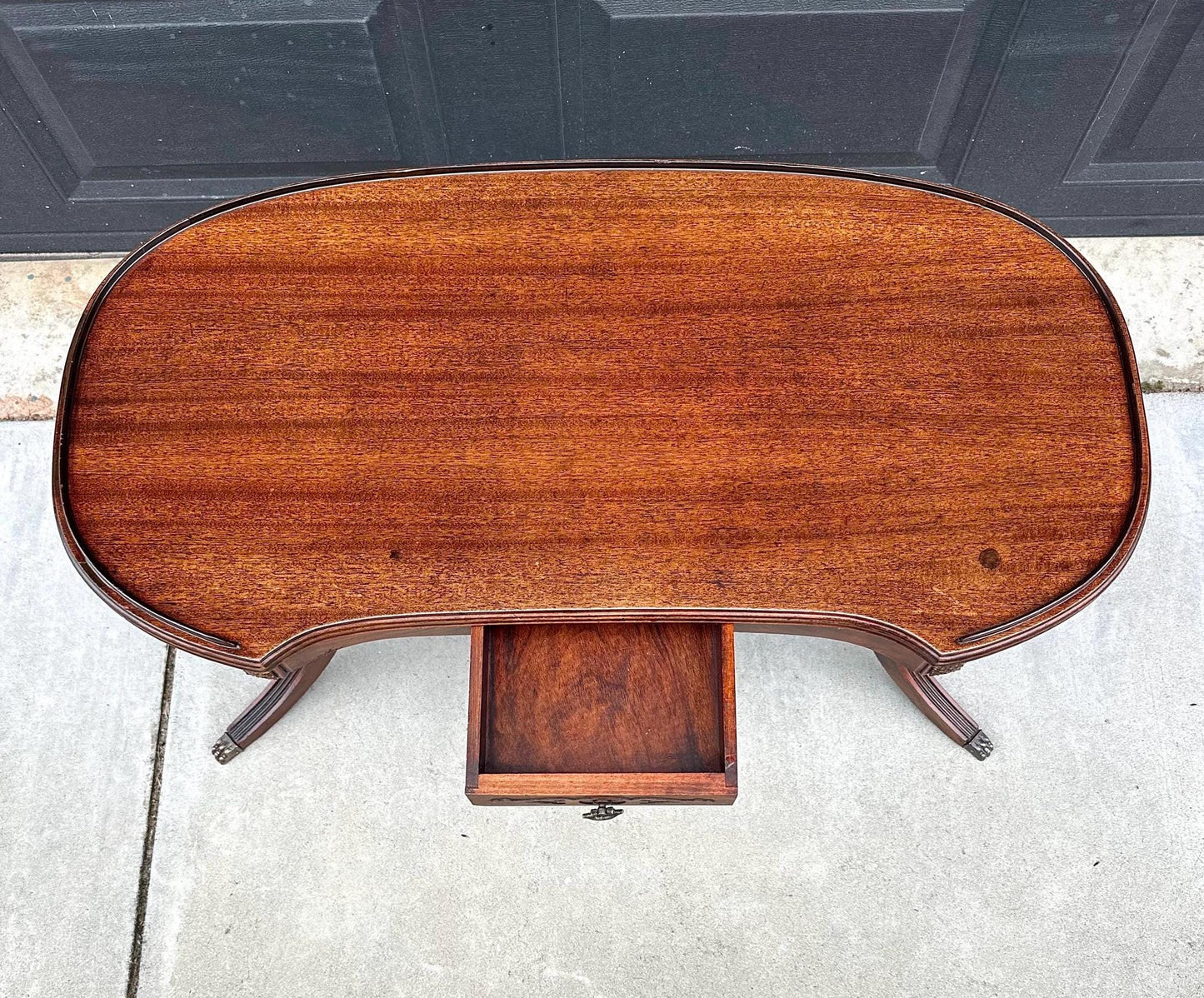 Antique Early 1900's Federal Mahogany Wood Single Drawer Coffee Table