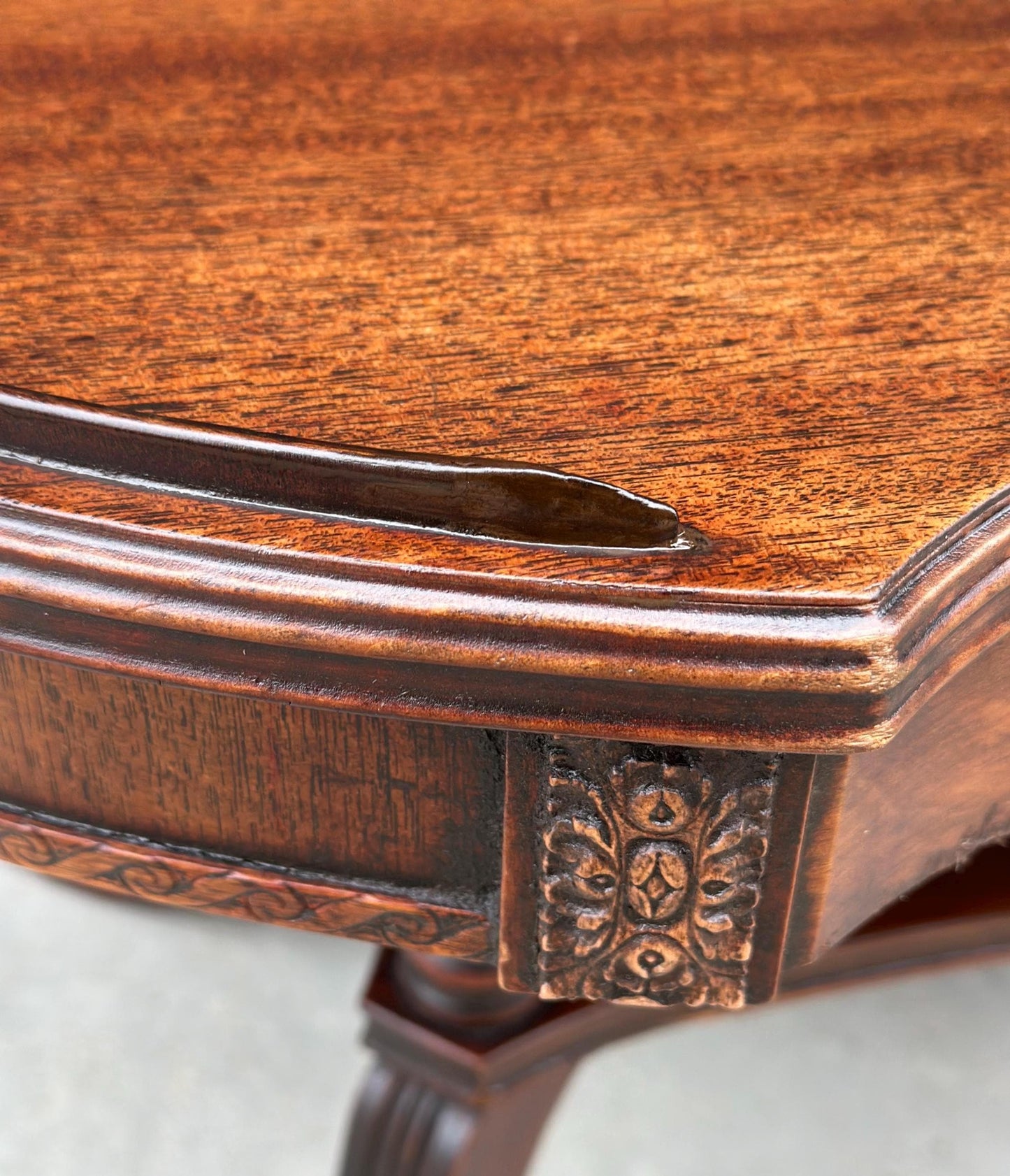 Antique Early 1900's Federal Mahogany Wood Single Drawer Coffee Table