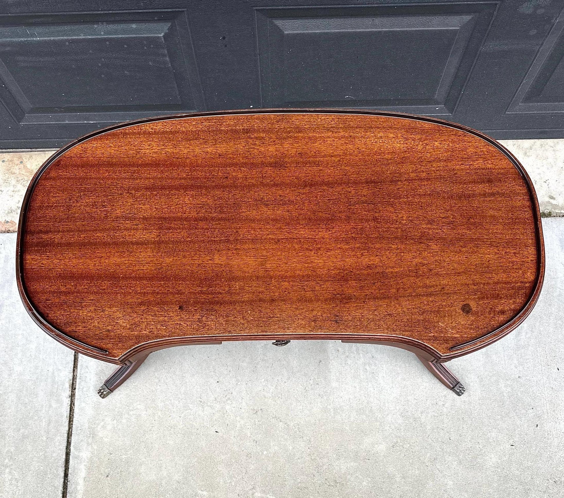 Antique Early 1900's Federal Mahogany Wood Single Drawer Coffee Table