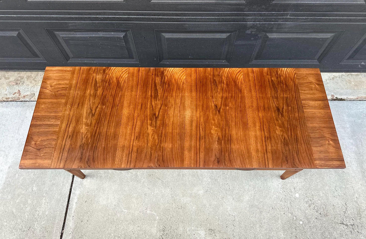Vintage Mid 1900's Walnut Wood Mid Century Modern Two Drawer Platform Coffee Table