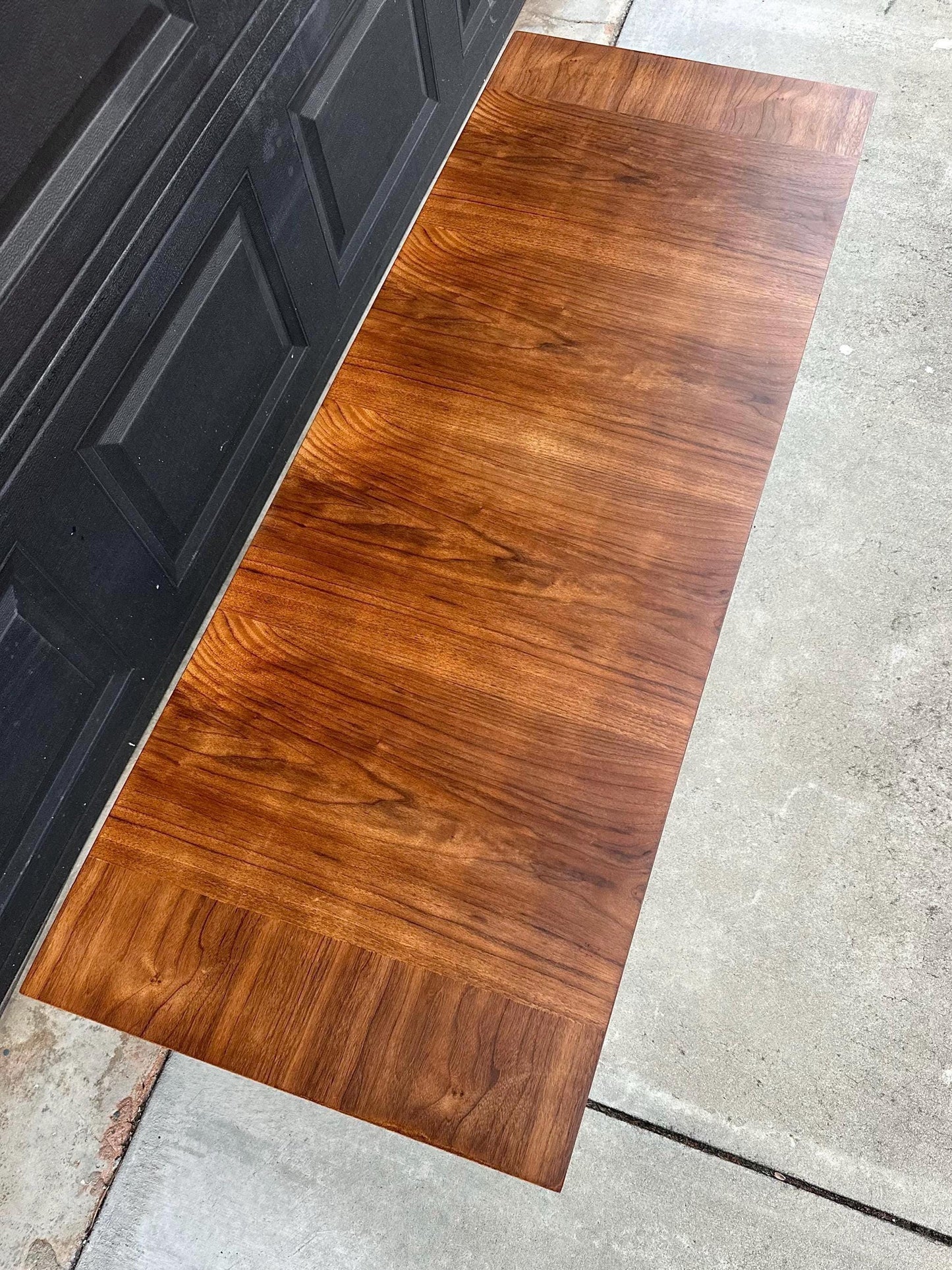 Vintage Mid 1900's Walnut Wood Mid Century Modern Two Drawer Platform Coffee Table