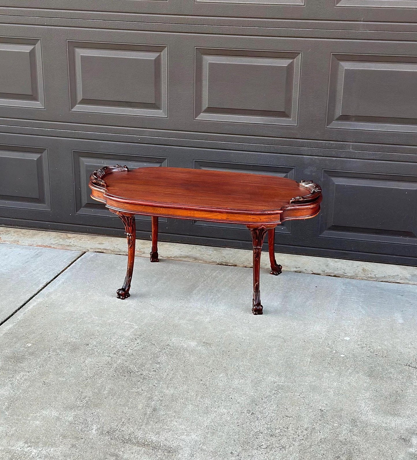 Antique Early 1900's Victorian Mahogany Wood Coffee Table