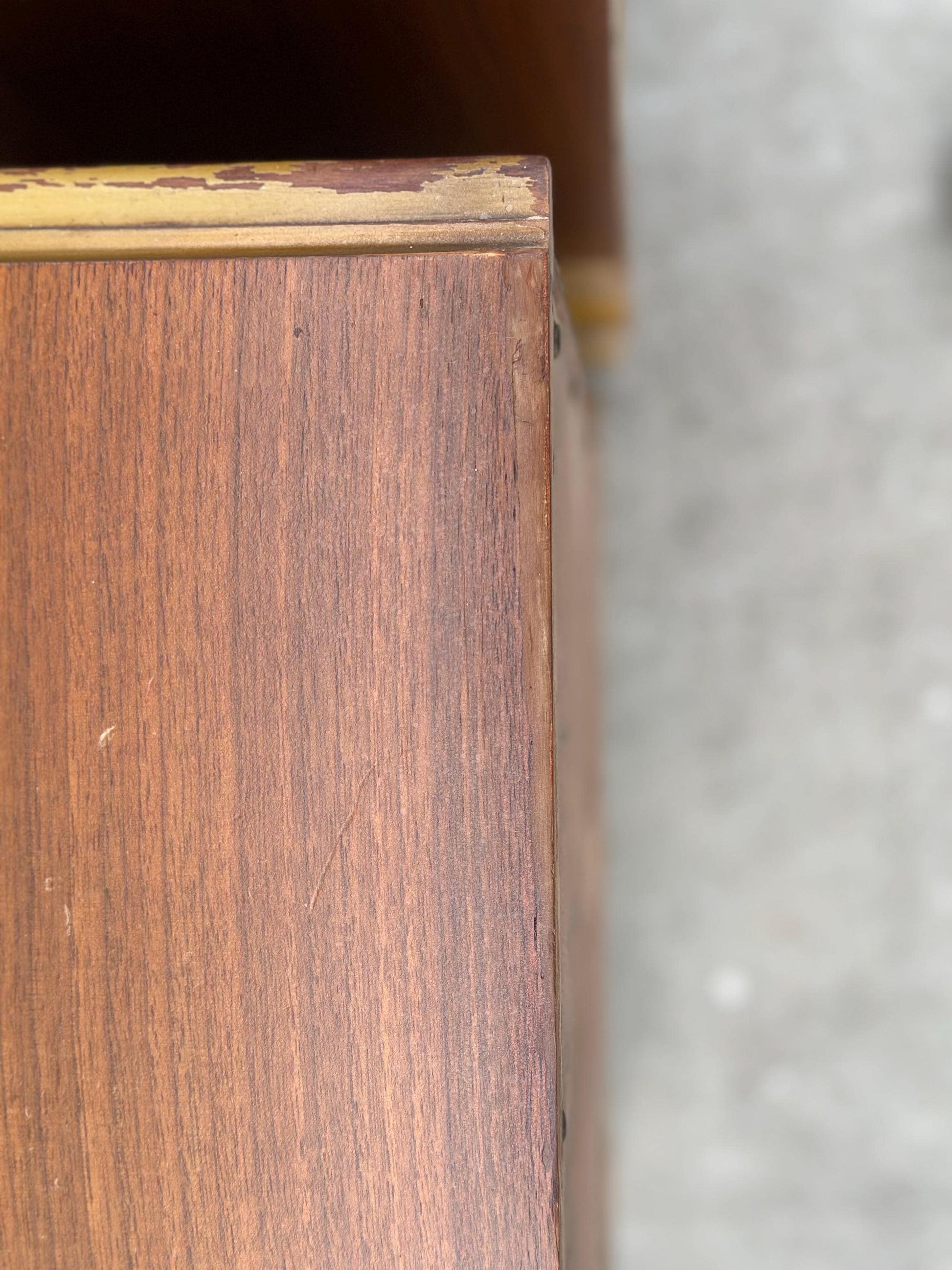 Antique Early 1900's Bookmatched Walnut & Mahogany French Bedside Chests - a Pair