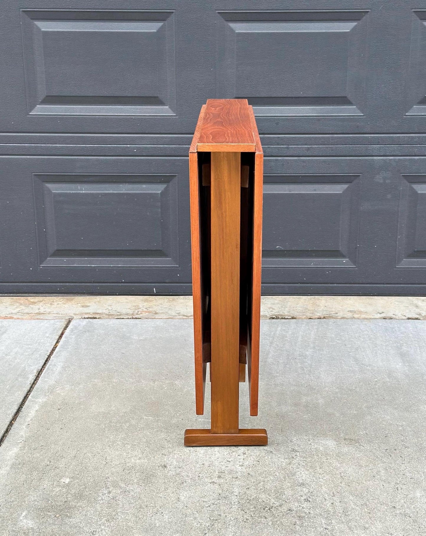 Vintage Mid 1900's Folding Teak Wood Scandinavian Dropleaf Dining Table