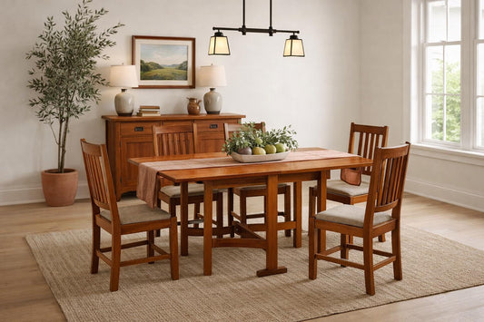 Vintage Mid 1900's Folding Teak Wood Scandinavian Dropleaf Dining Table