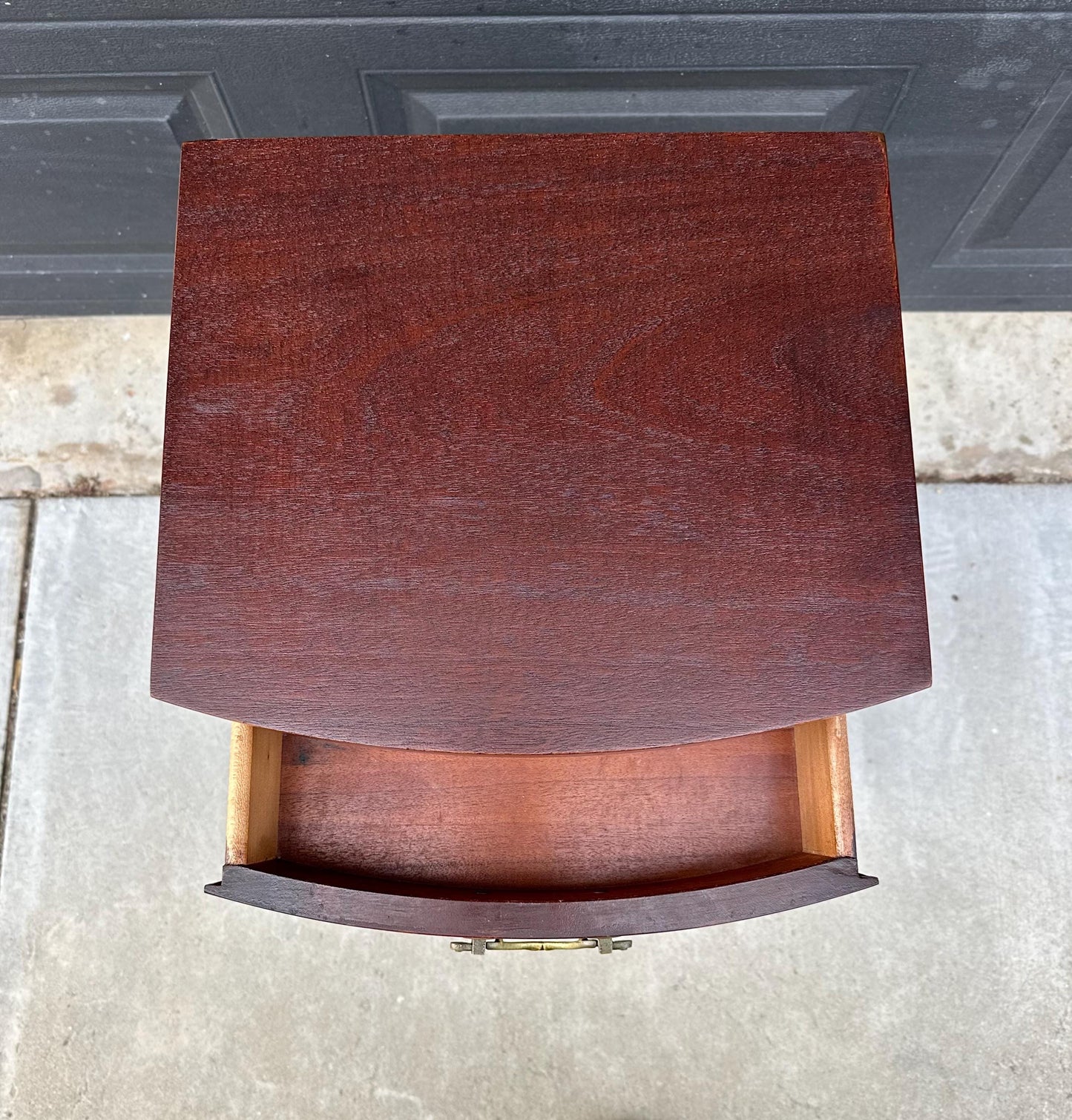 Vintage Mid 1900's Classic Mahogany Wood Cabinet Nightstand with Drawer