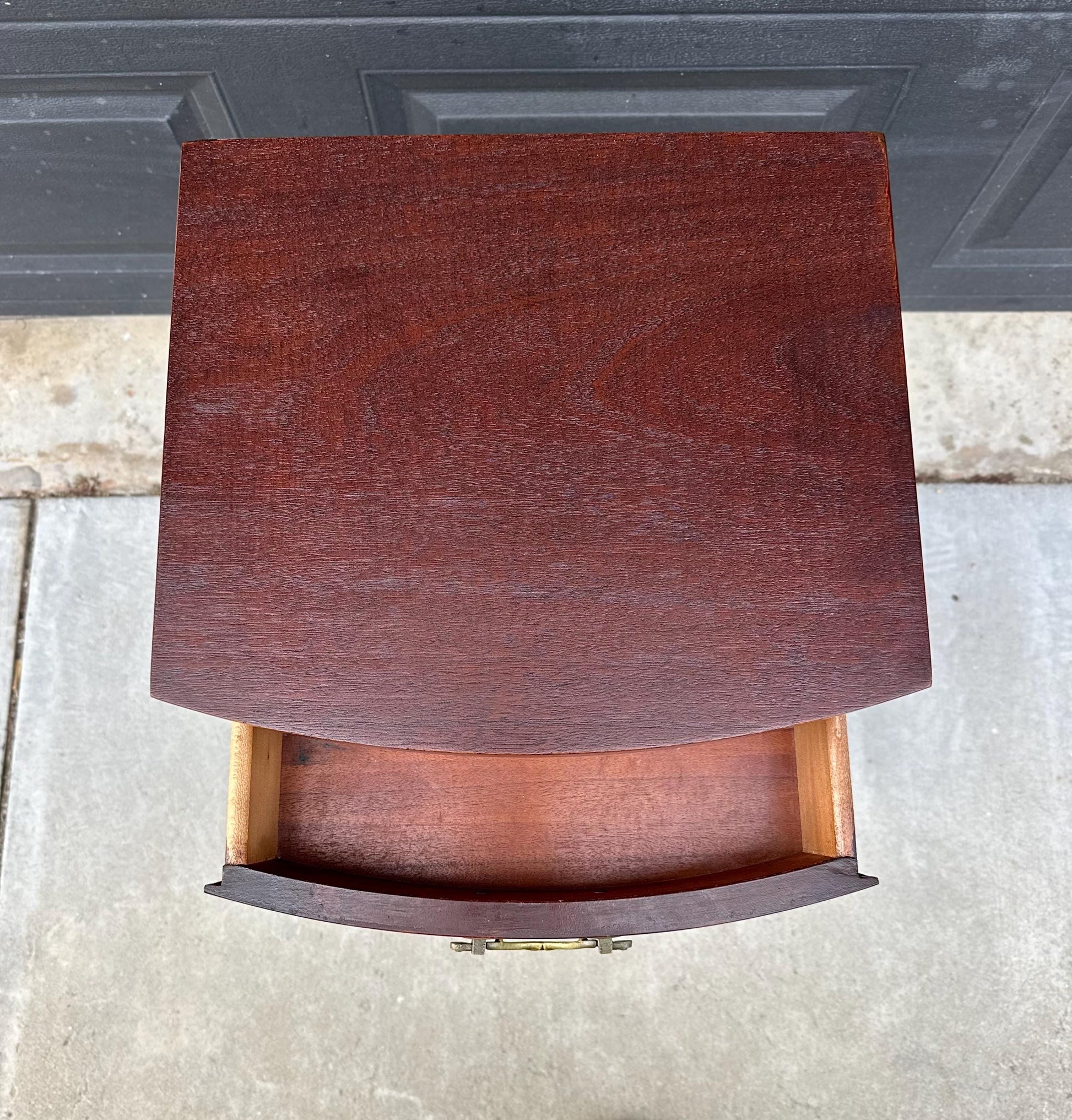 Vintage Mid 1900's Classic Mahogany Wood Cabinet Nightstand with Drawer
