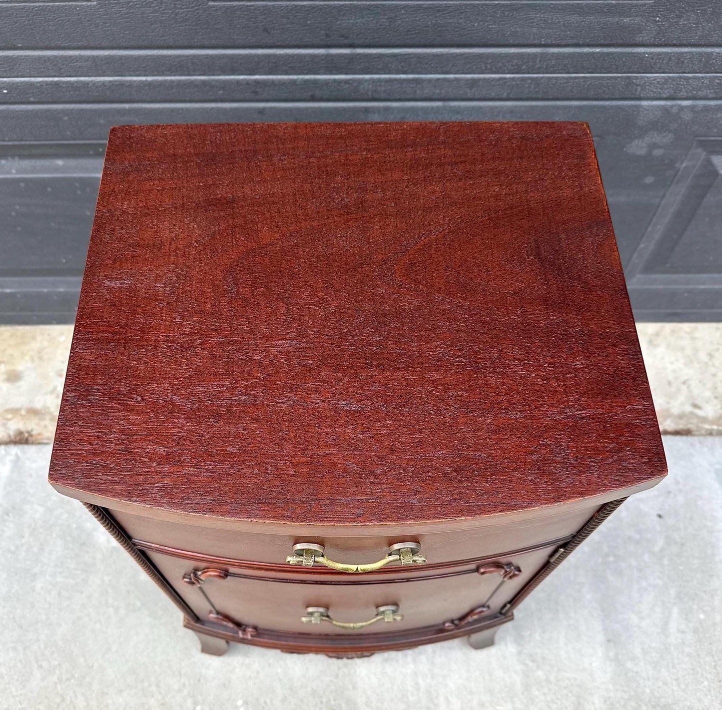 Vintage Mid 1900's Classic Mahogany Wood Cabinet Nightstand with Drawer
