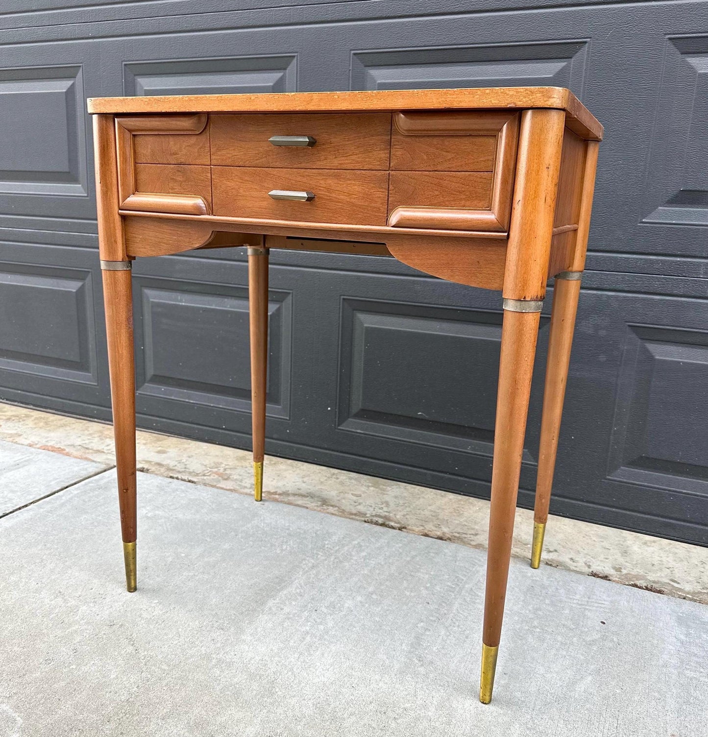 Vintage Mid 1900's Walnut MCM Entry Accent Table