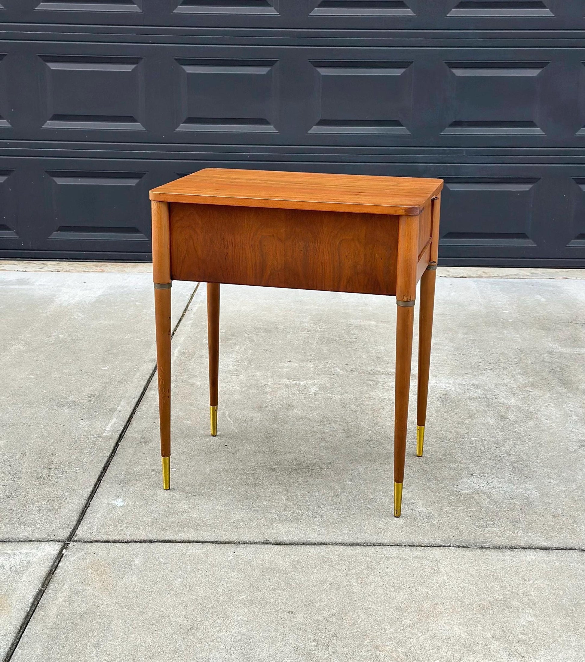 Vintage Mid 1900's Walnut MCM Entry Accent Table