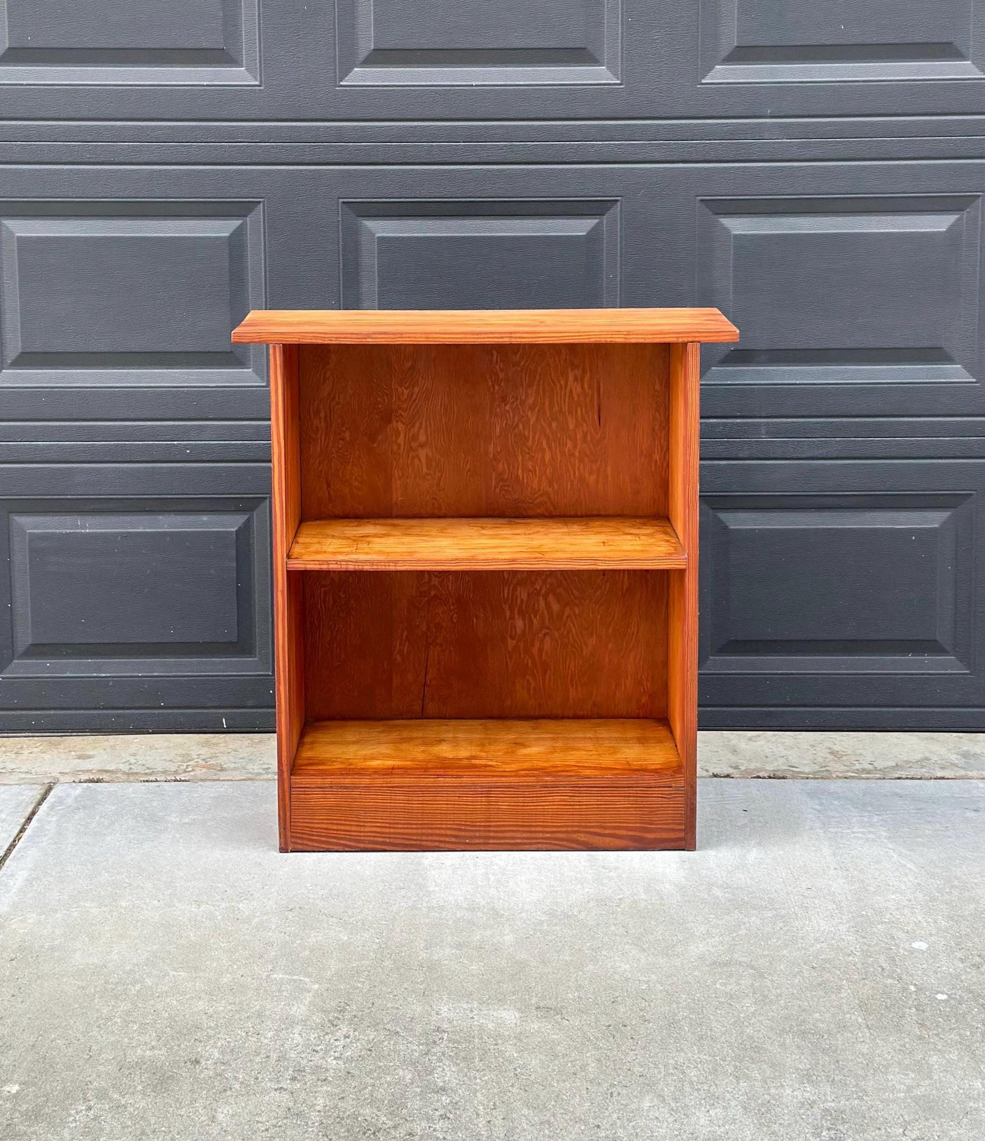Vintage Mid 1900's Solid Wood Multi-Tier Small Pine Bookshelf