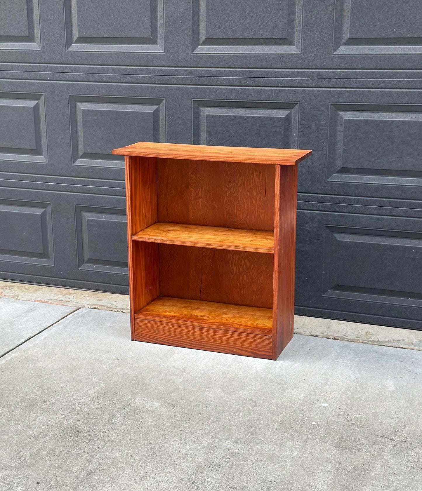 Vintage Mid 1900's Solid Wood Multi-Tier Small Pine Bookshelf