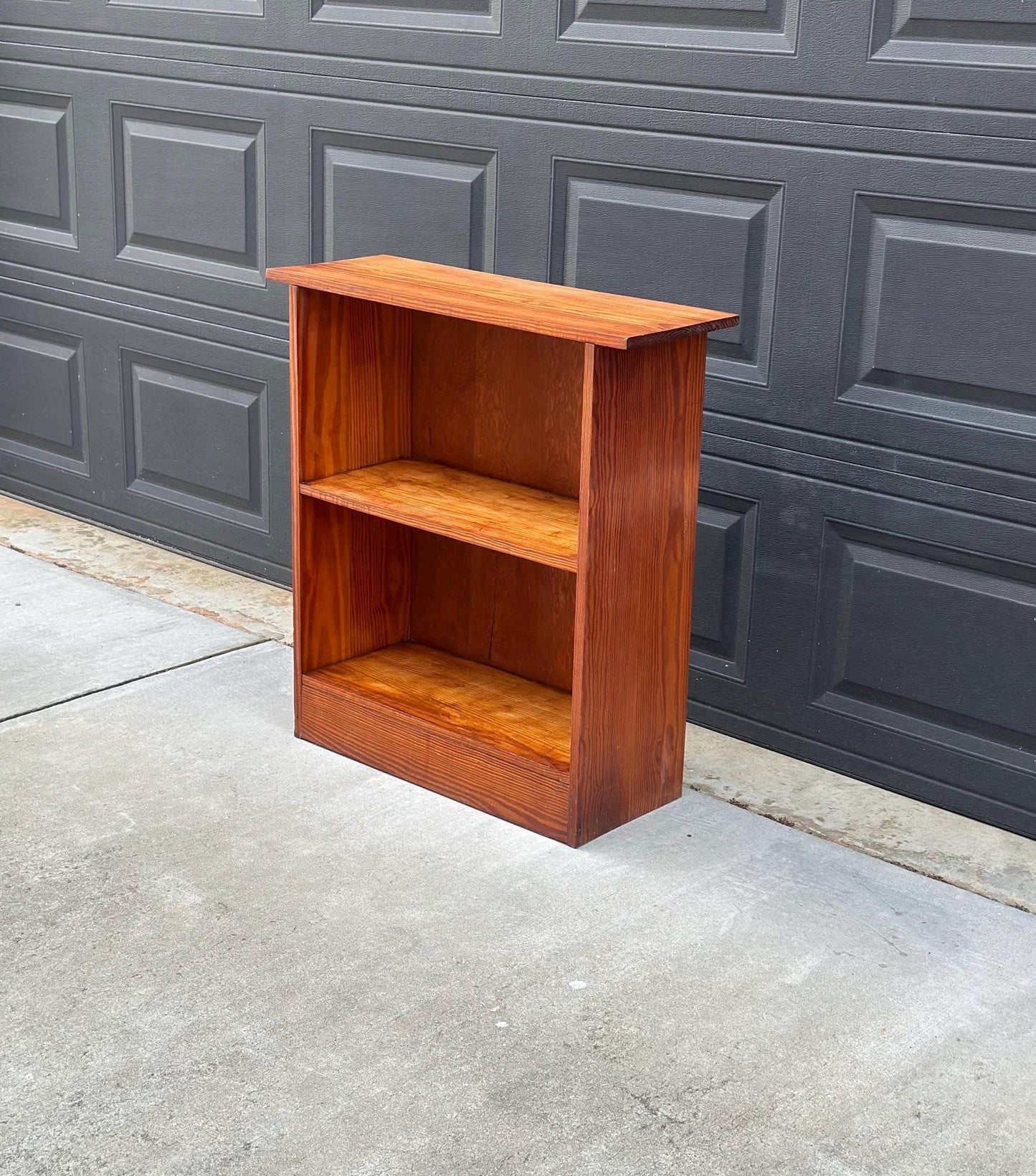 Vintage Mid 1900's Solid Wood Multi-Tier Small Pine Bookshelf