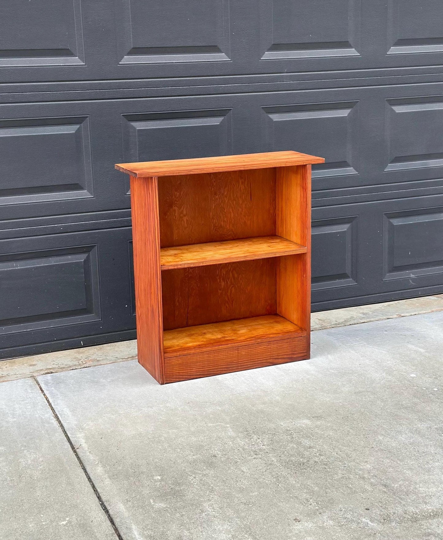 Vintage Mid 1900's Solid Wood Multi-Tier Small Pine Bookshelf