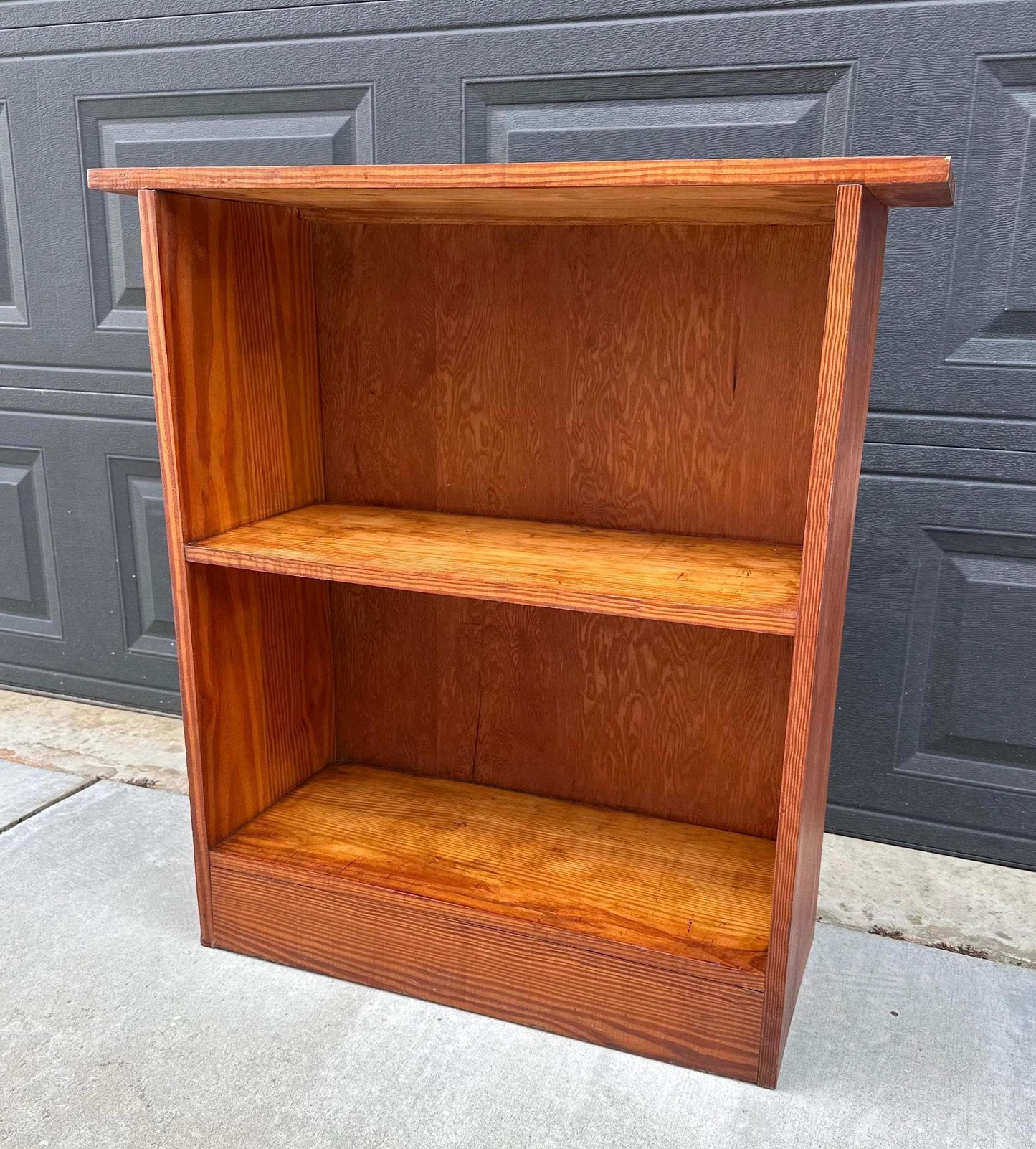 Vintage Mid 1900's Solid Wood Multi-Tier Small Pine Bookshelf