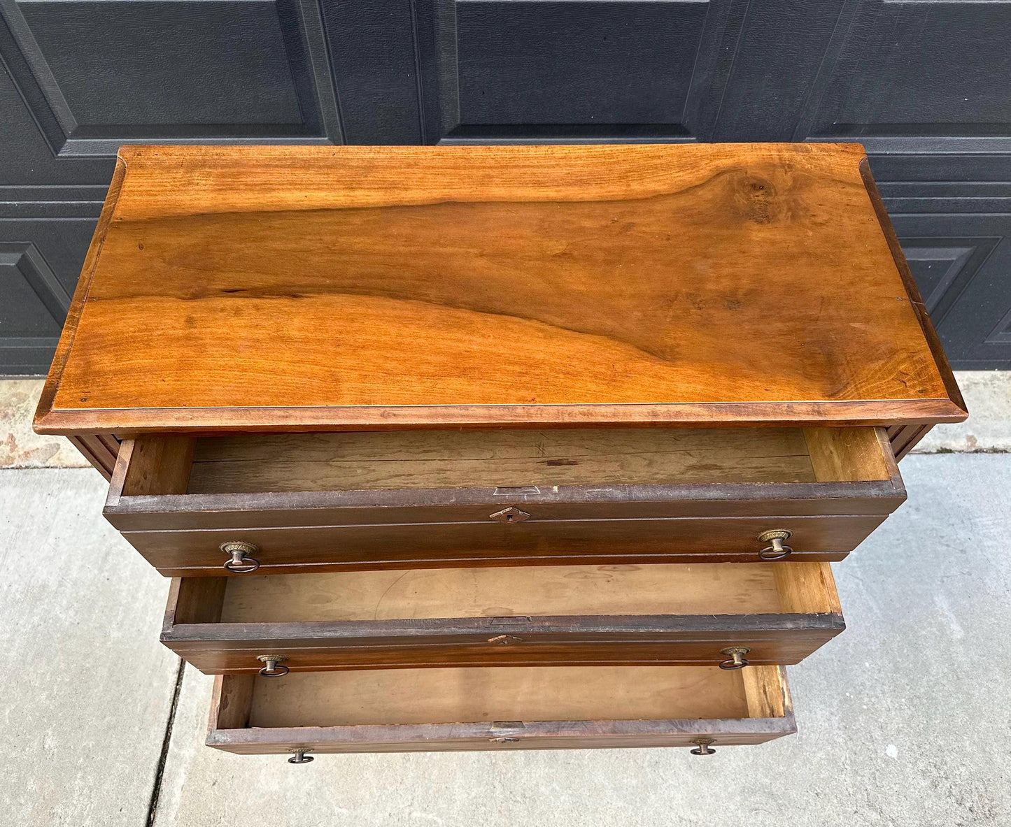 Antique Late 1800's Solid Wood Eastlake Victorian Walnut Chest of Drawers on Casters