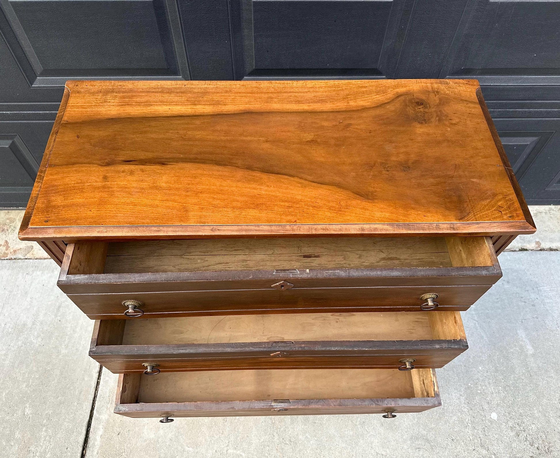 Antique Late 1800's Solid Wood Eastlake Victorian Walnut Chest of Drawers on Casters