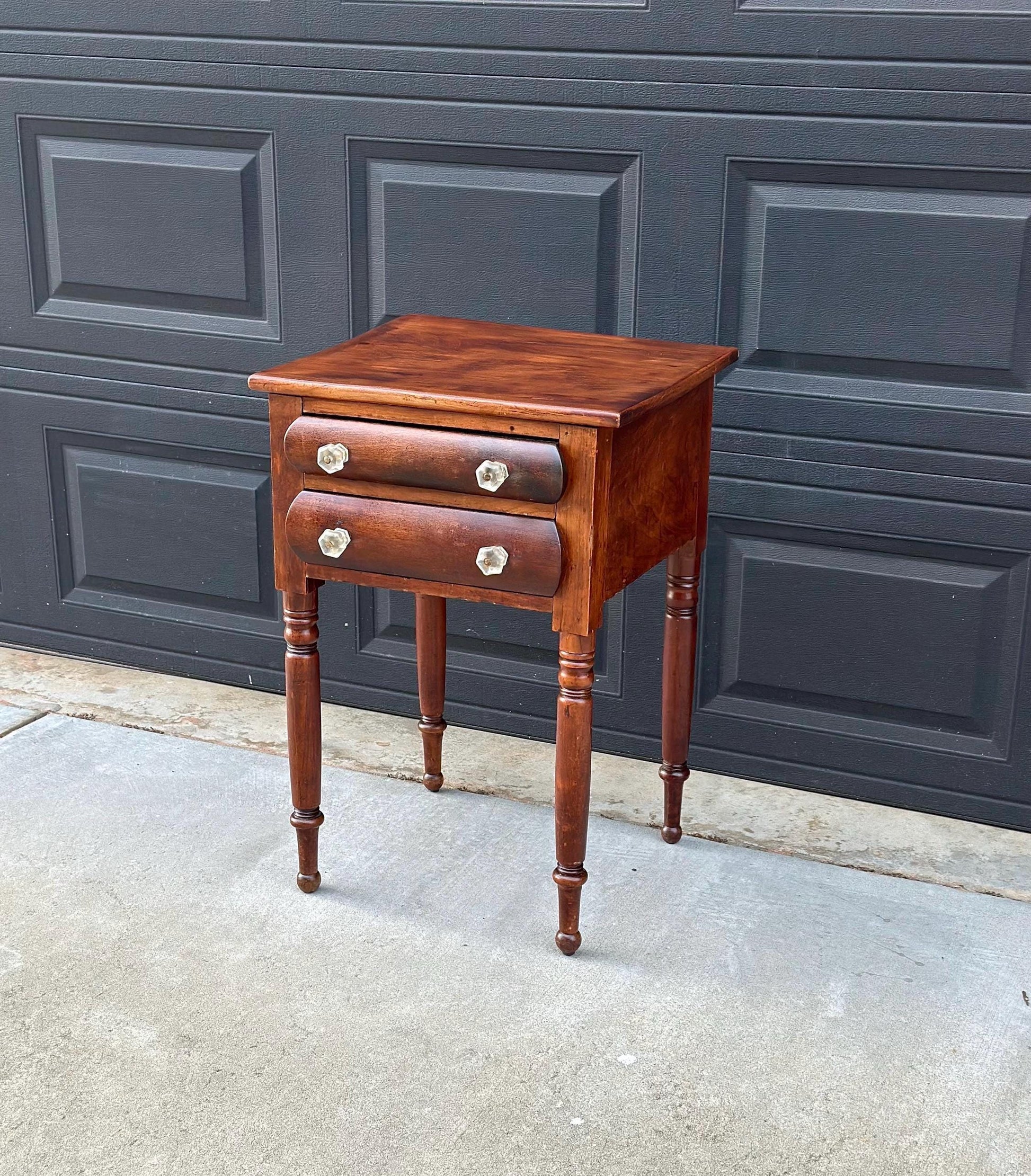 Antique Late 1800's Solid Wood Federal Walnut End Table