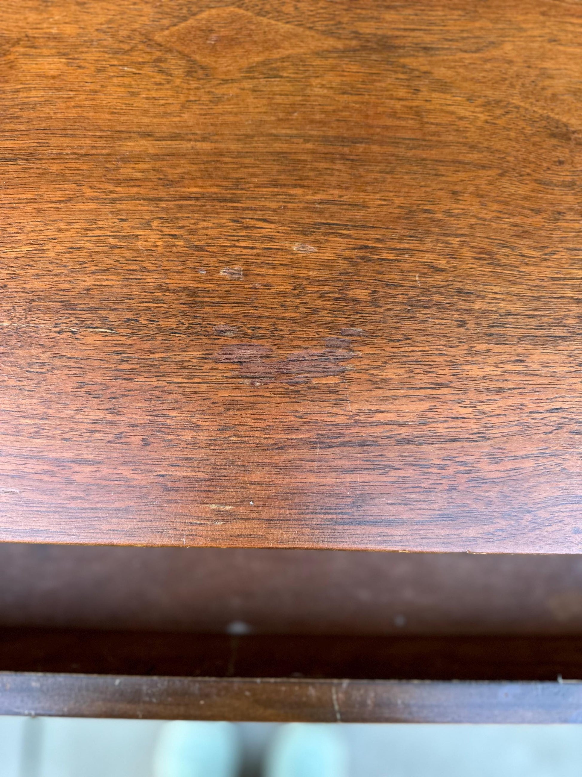 Antique Early 1900's Single Drawer Turned Leg Mahogany & Walnut Wood Accent Table on Casters