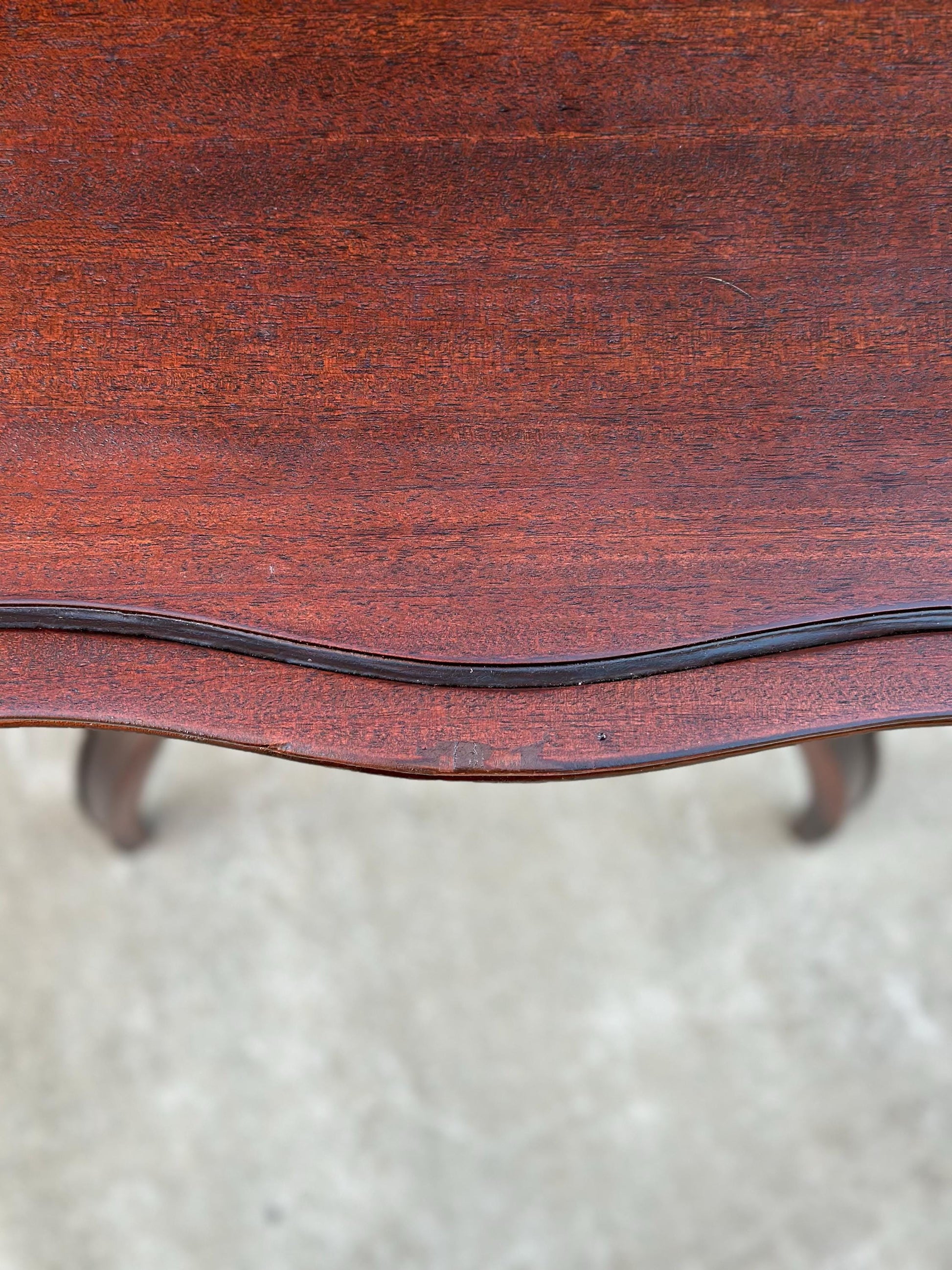 Antique Early 1900's Mahogany Wood Carved Sculptural Accent Table
