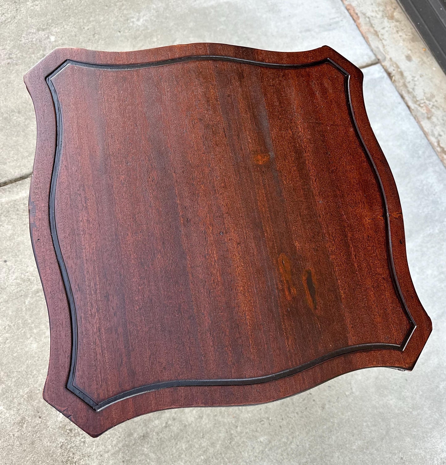 Antique Early 1900's Mahogany Wood Carved Sculptural Accent Table