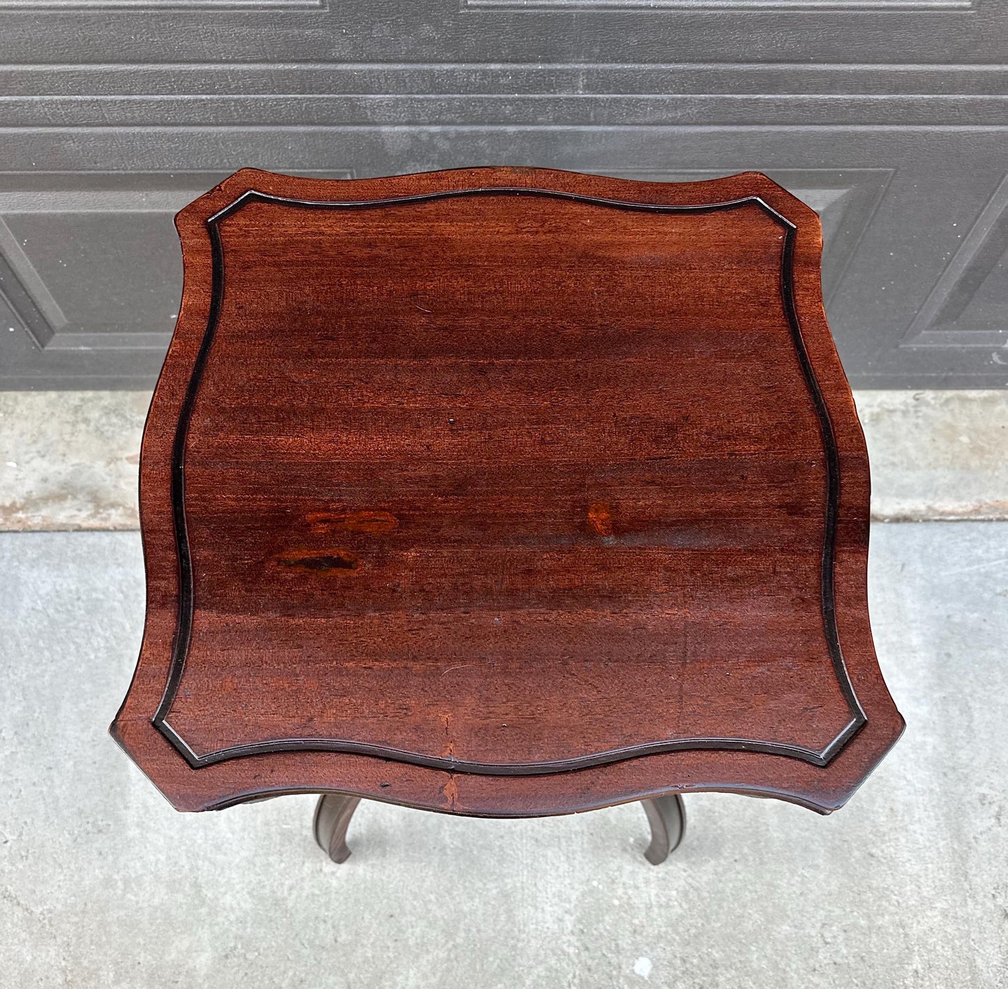 Antique Early 1900's Mahogany Wood Carved Sculptural Accent Table