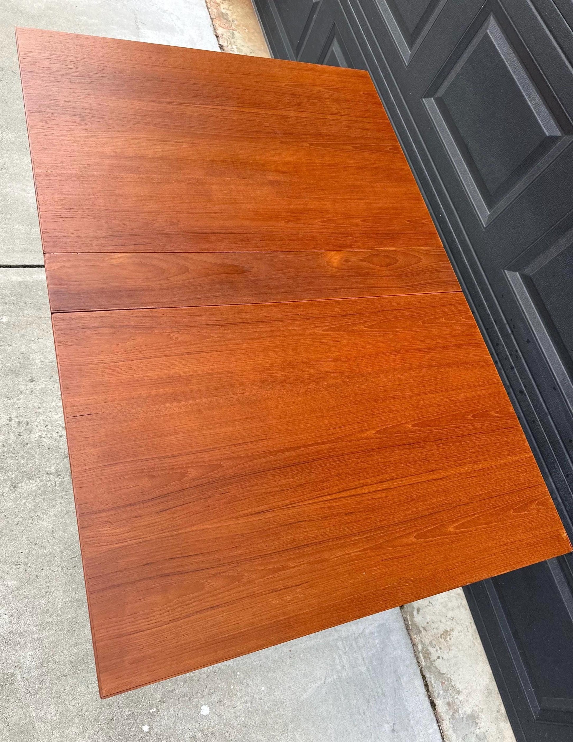 Vintage Mid 1900's Folding Teak Wood Scandinavian Dropleaf Dining Table