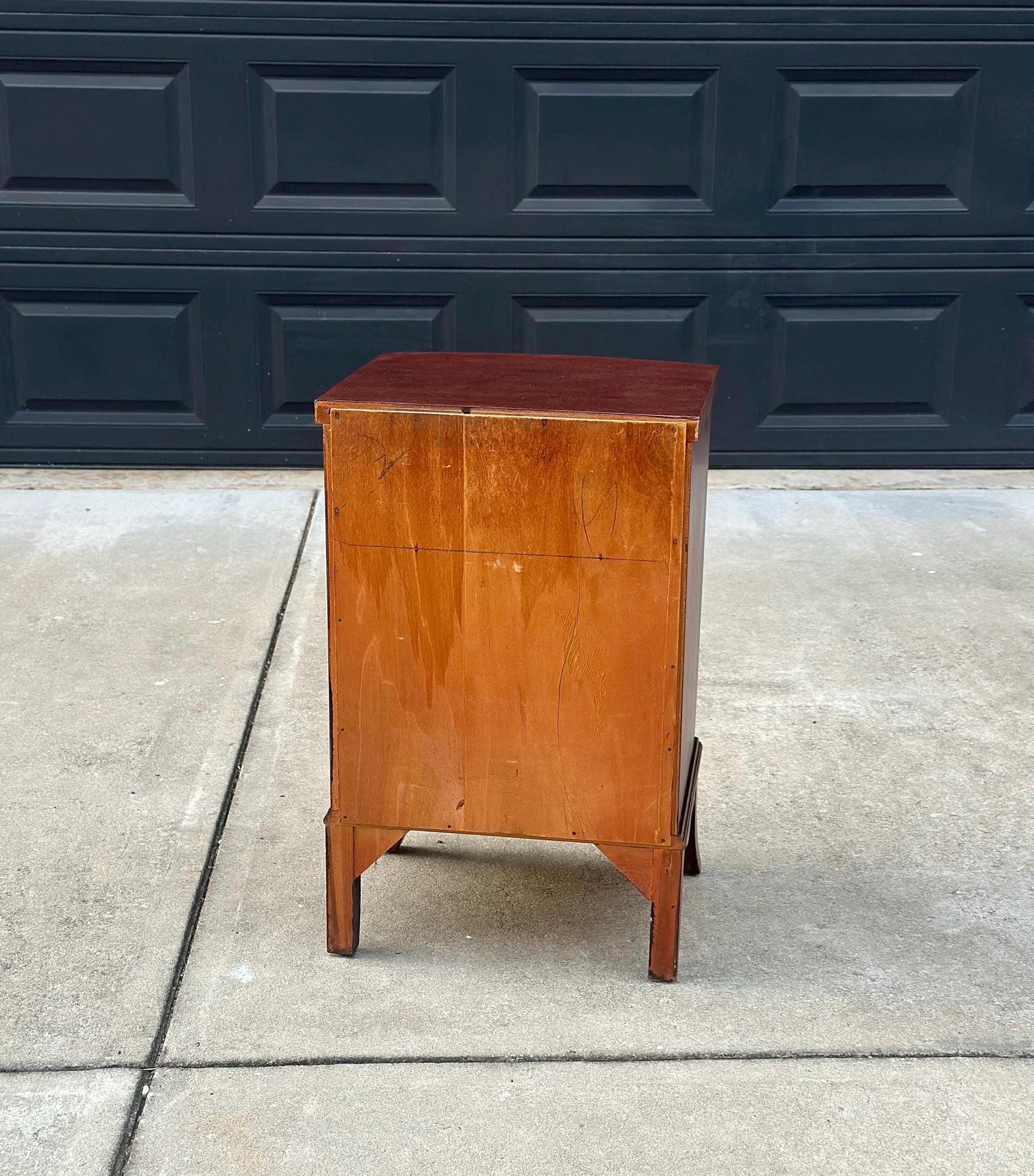 Vintage Mid 1900's Classic Mahogany Wood Cabinet Nightstand with Drawer