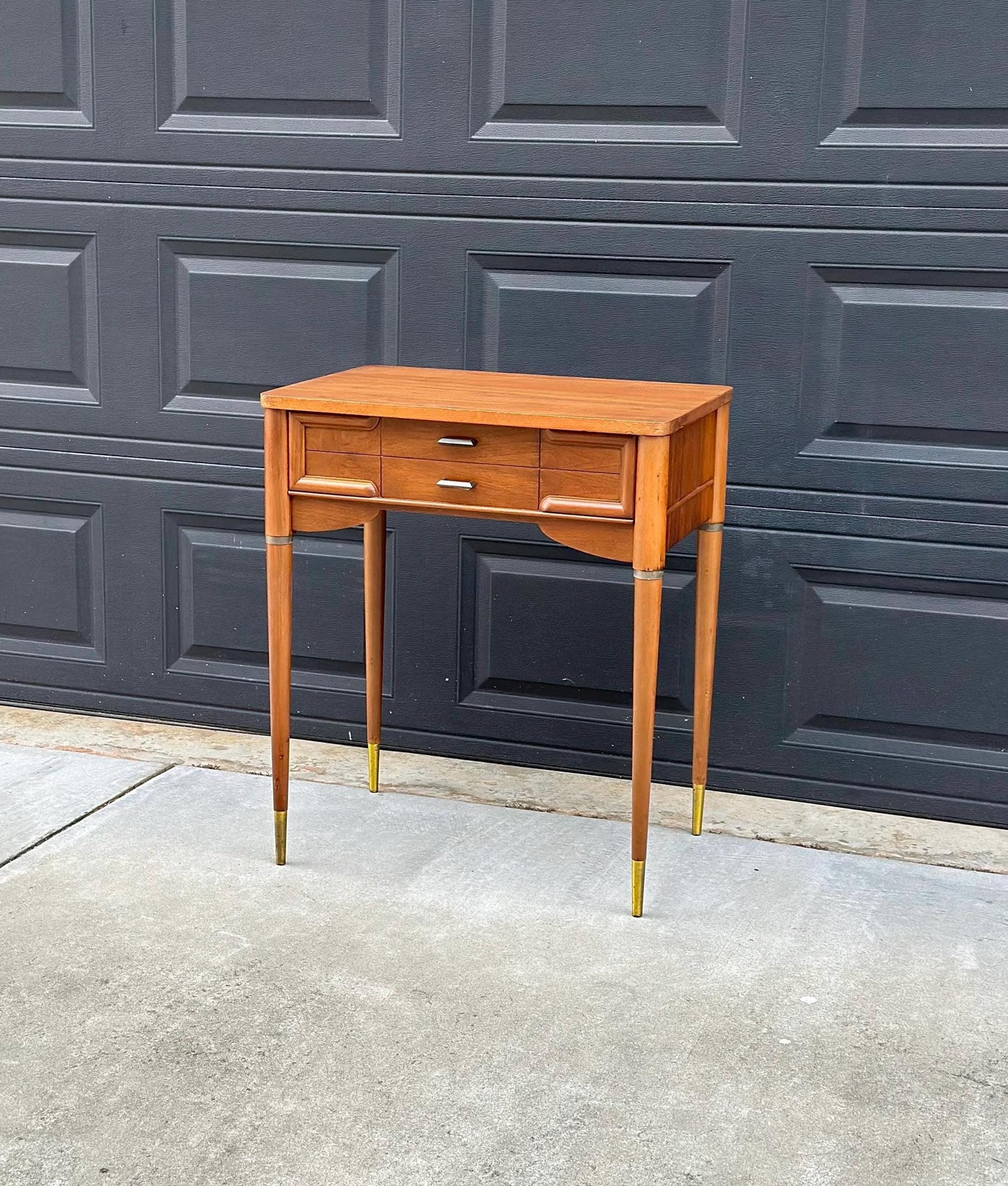 Vintage Mid 1900's Walnut MCM Entry Accent Table