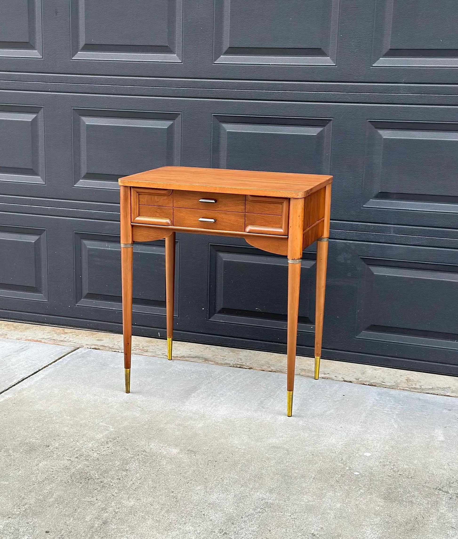 Vintage Mid 1900's Walnut MCM Entry Accent Table