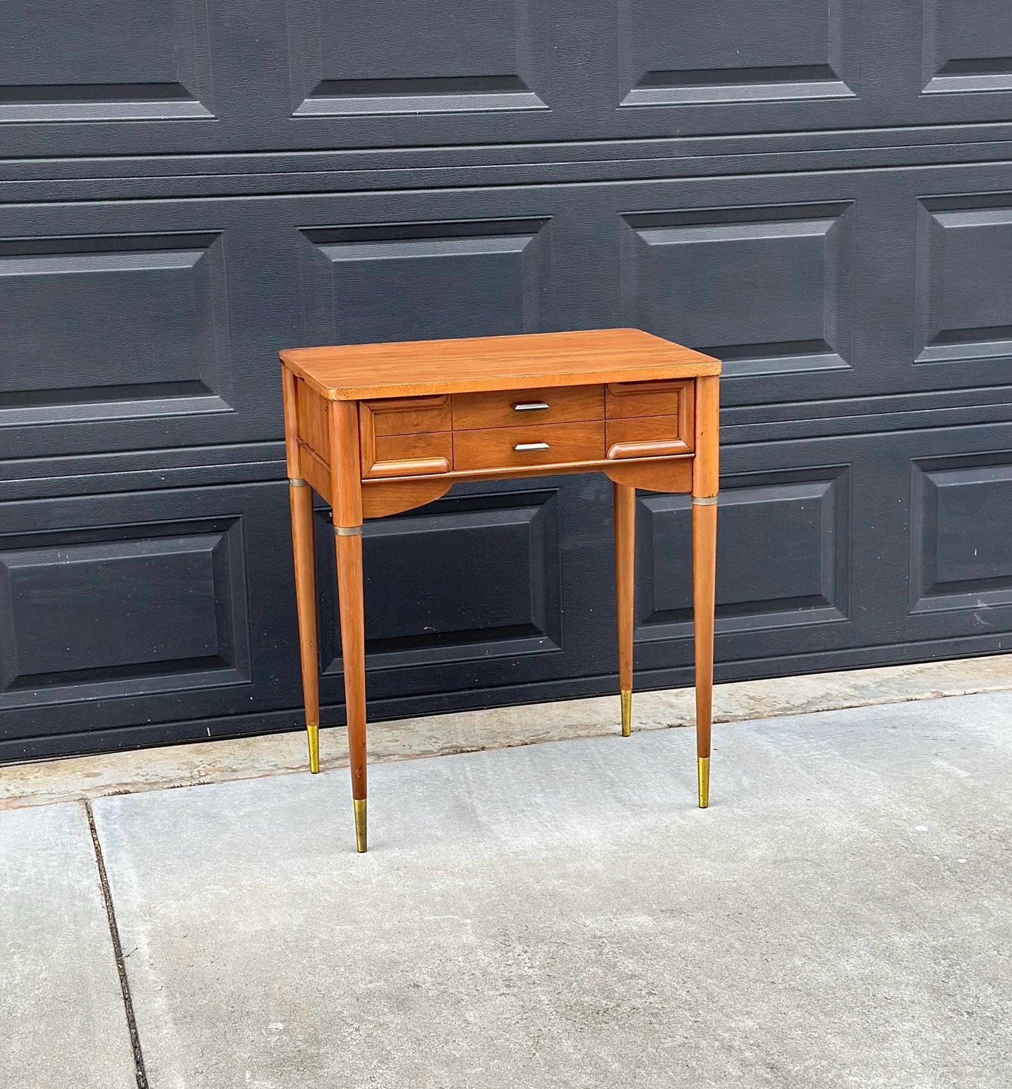 Vintage Mid 1900's Walnut MCM Entry Accent Table