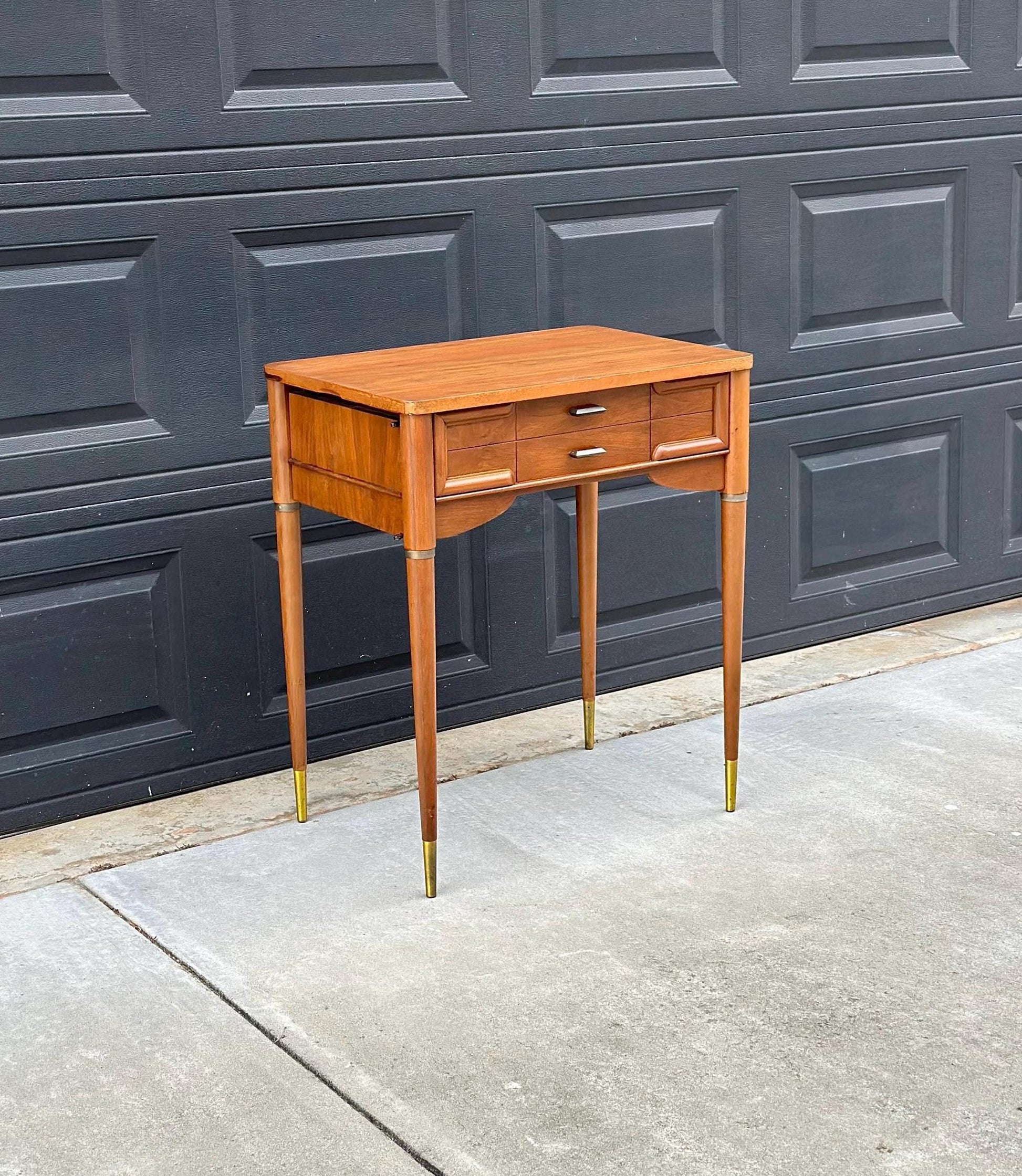 Vintage Mid 1900's Walnut MCM Entry Accent Table