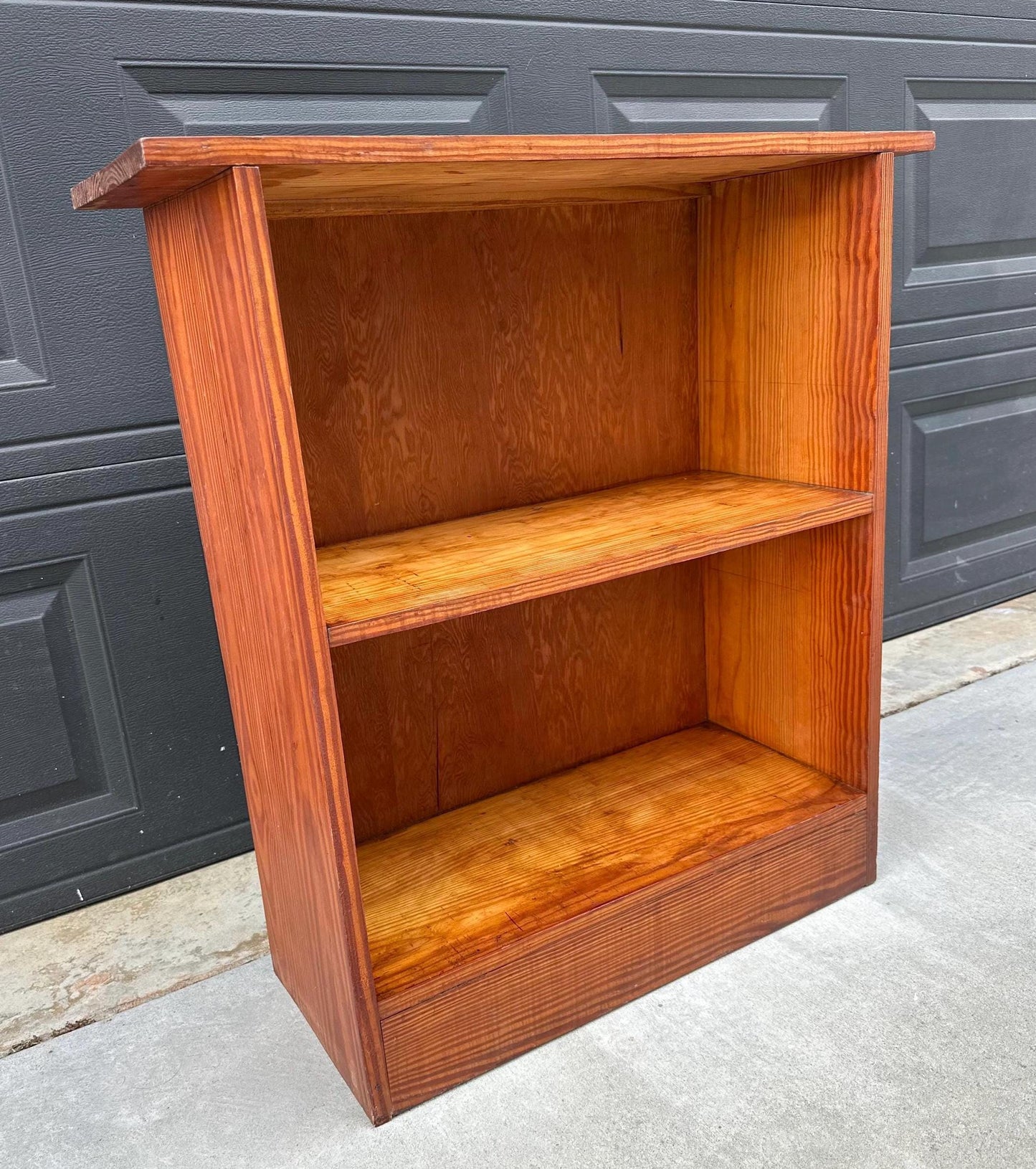 Vintage Mid 1900's Solid Wood Multi-Tier Small Pine Bookshelf